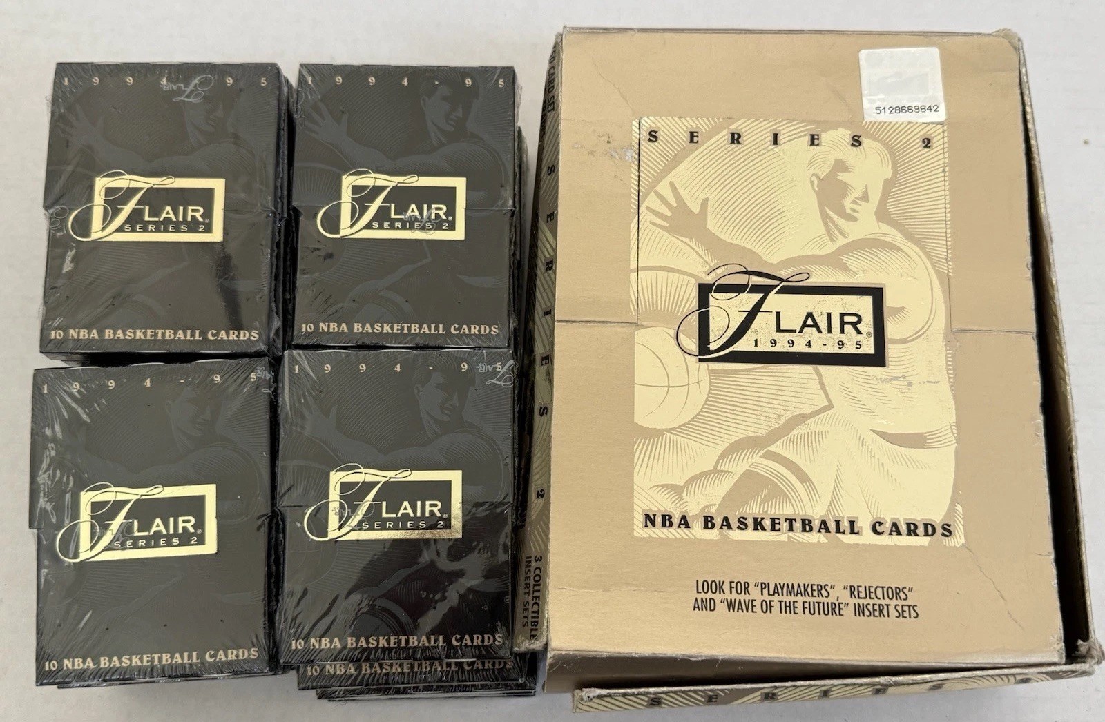 Fleer Flair 1994-95 Series 2 NBA Basketball 21 Sealed Packs - Rookies Inserts