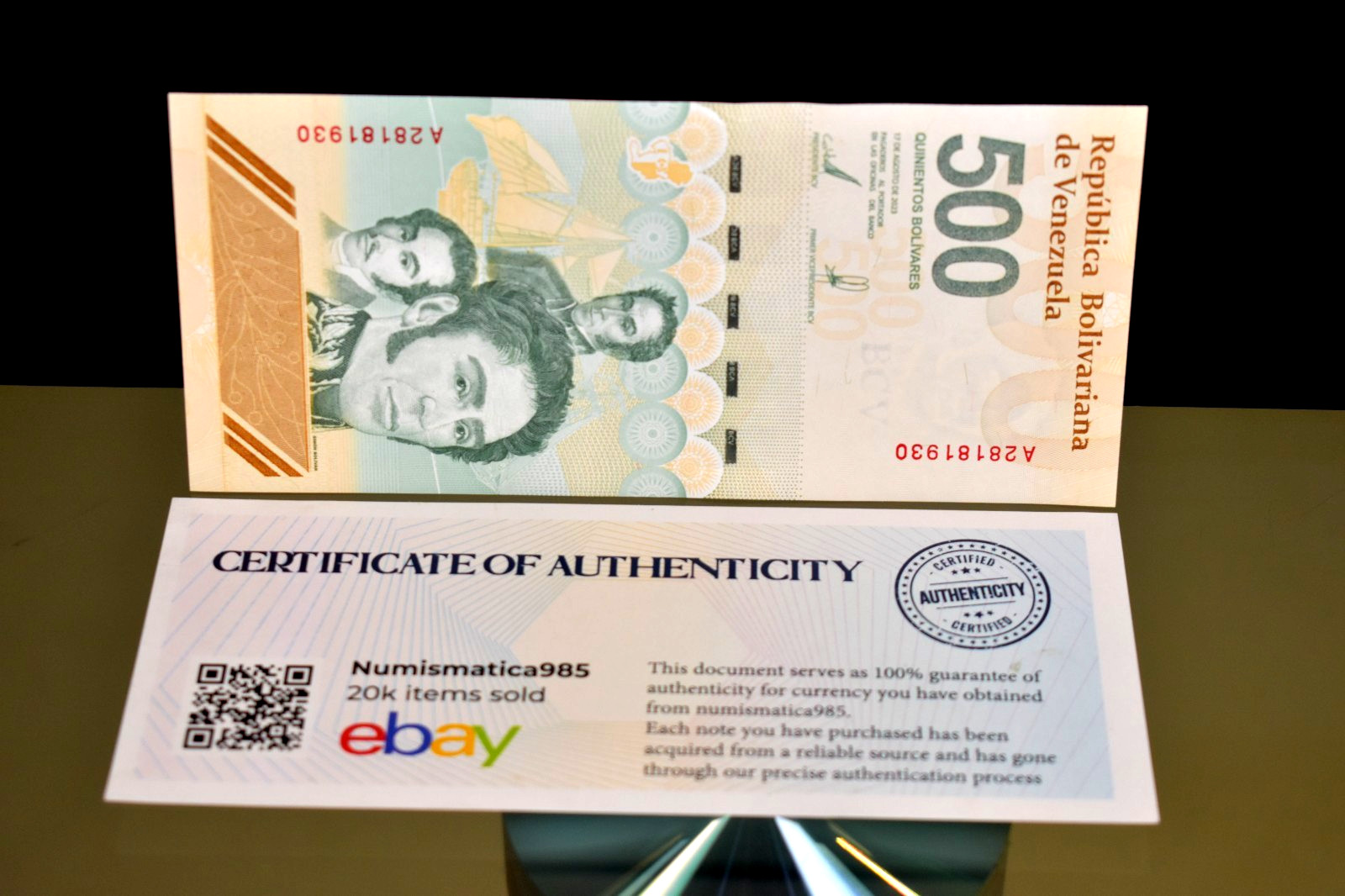 x15 VENEZUELA 500 DIGITALES 2023 NEW NOTES  500 Million Bolívares – COA Included