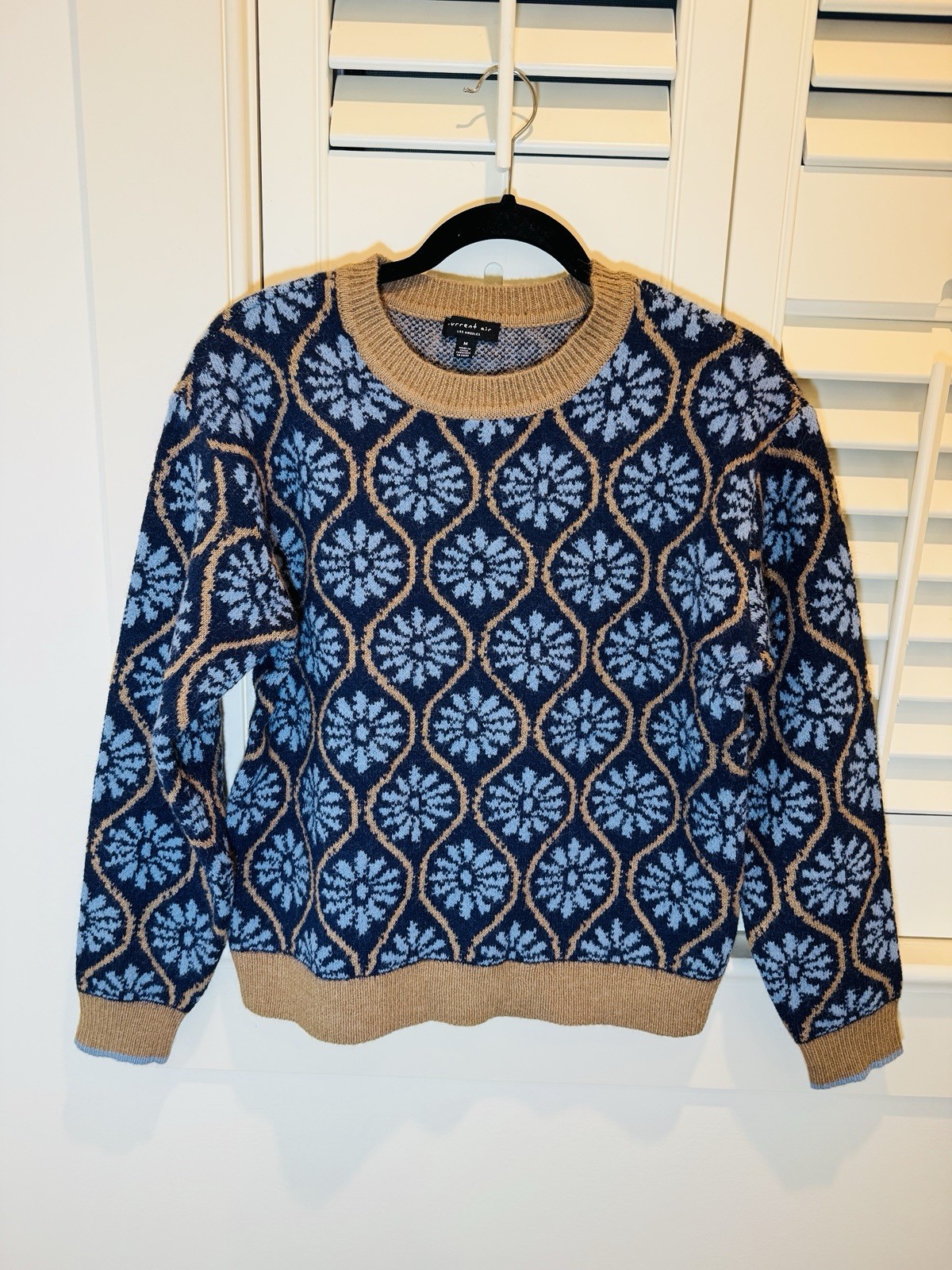 Anthropologie Current Air Sweater Blue Boho Pullover Women’s M Anthropologie Current Air Sweater Blue Boho Pullover Women’s M