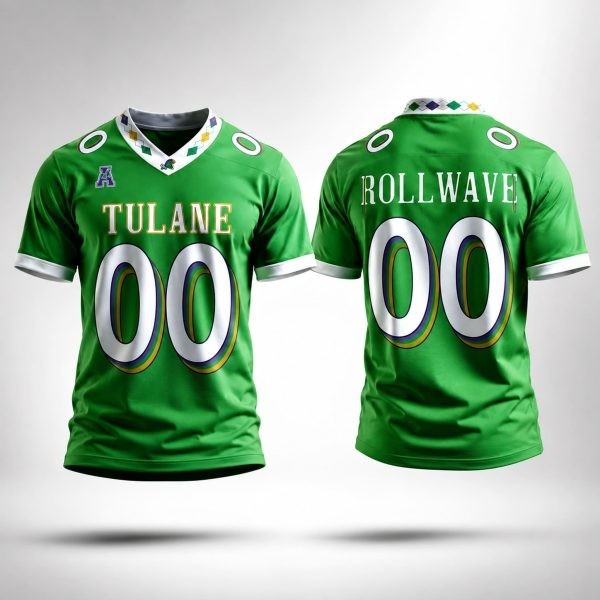 NEW Tulane Green Wave Mardi Gras City Edition Jersey 2026 Full Size