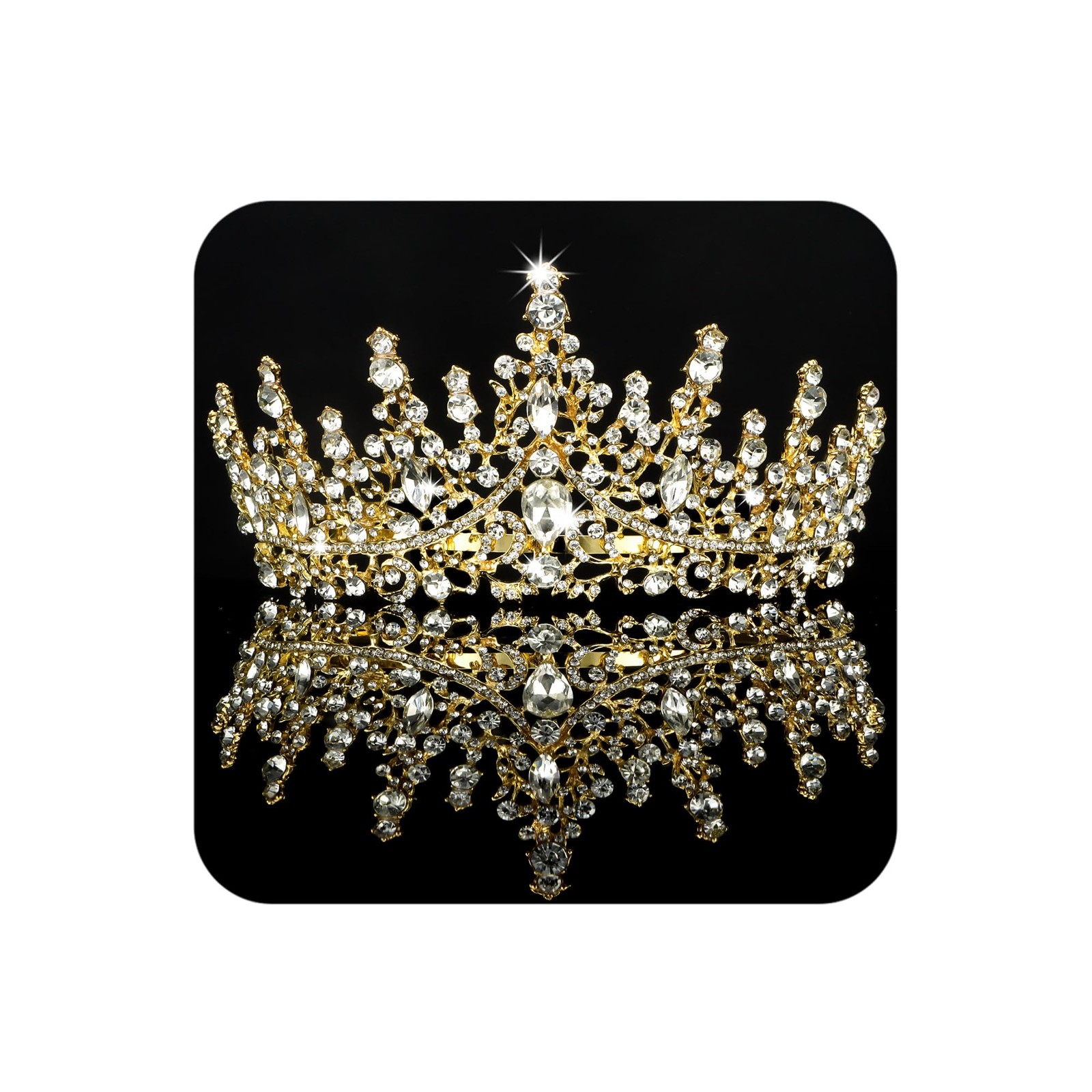 COCIDE Gold Tiara and Crown for Women Crystal Queen Crown Rhinestone Tiara for G COCIDE Gold Tiara and Crown for Women Crystal Queen Crown Rhinestone Tiara for G