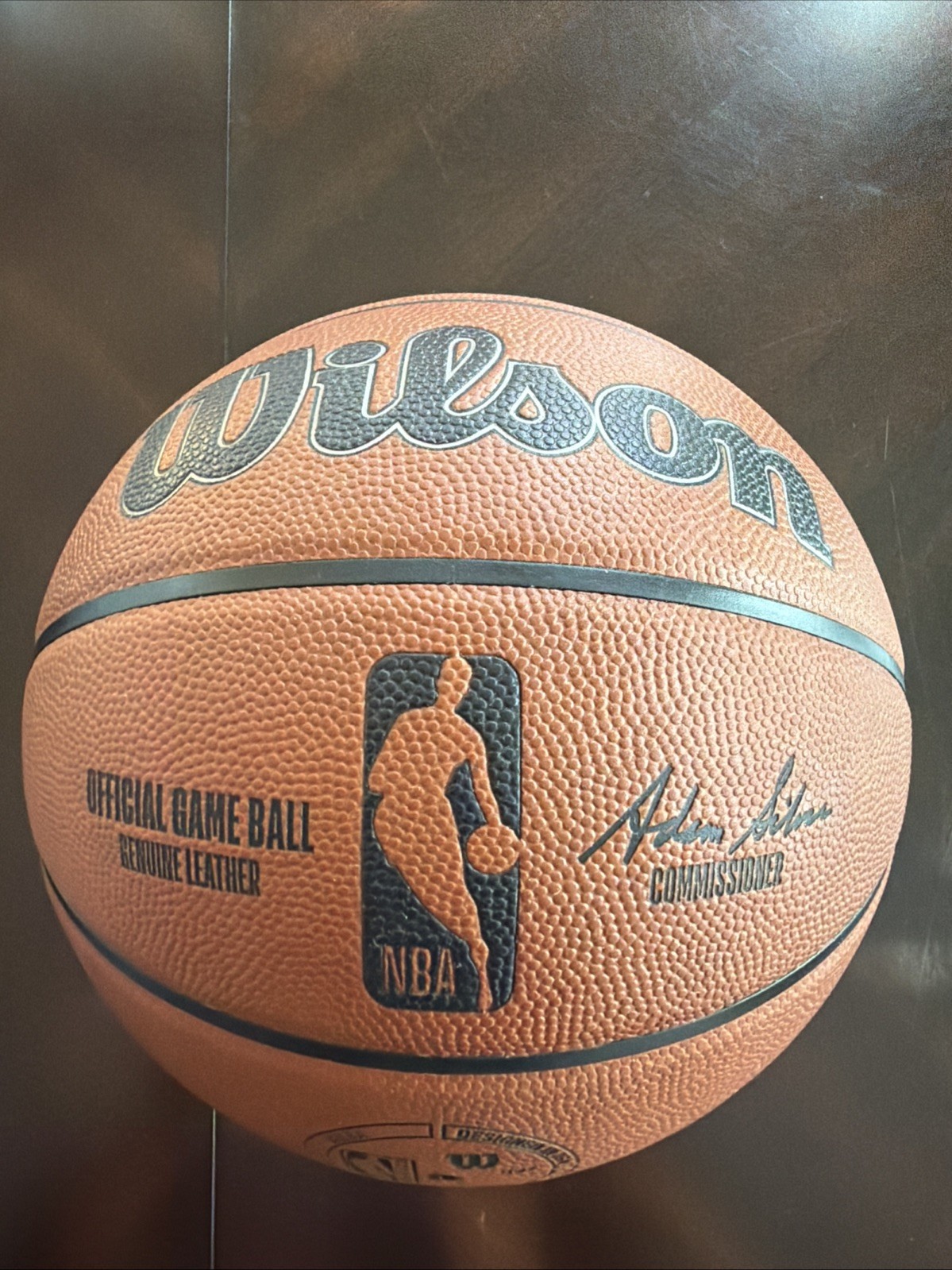 Wilson NBA Official Game Ball Genuine Leather Basketball Brown Official Size 7 Wilson NBA Official Game Ball Genuine Leather Basketball Brown Official Size 7