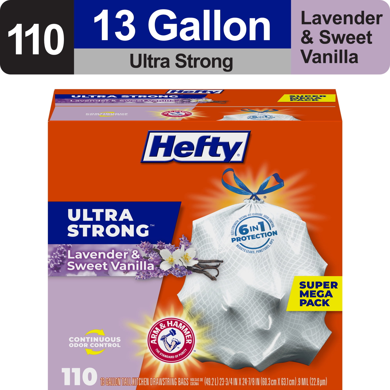 Ultra Strong 13 gallon Trash Bags, Tall Kitchen Trash Bags, 110 Bags Ultra Strong 13 gallon Trash Bags, Tall Kitchen Trash Bags, 110 Bags