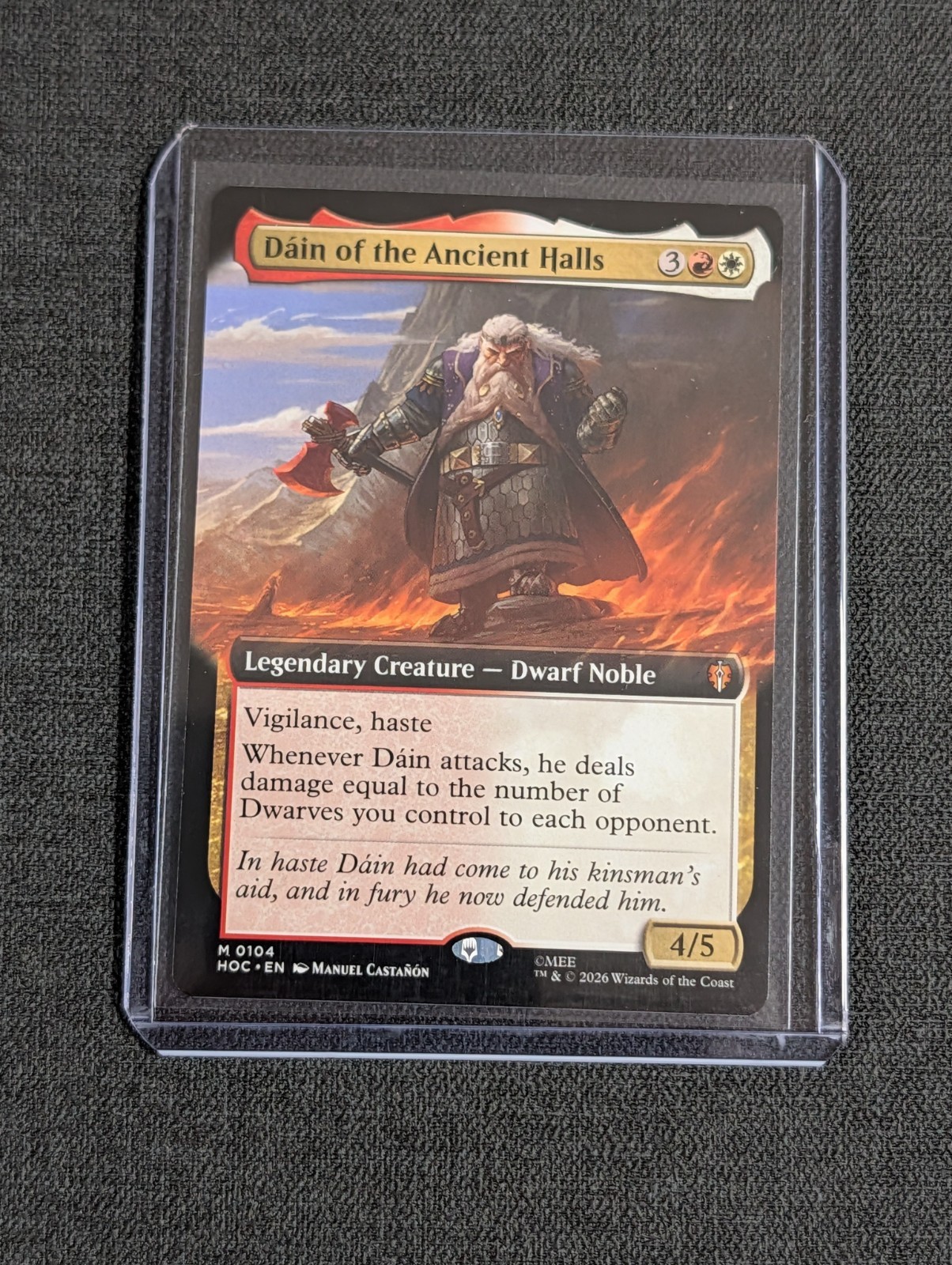 Dain of the Ancient Halls (Extended Art) 104 The Hobbit: Eternal-Legal NM