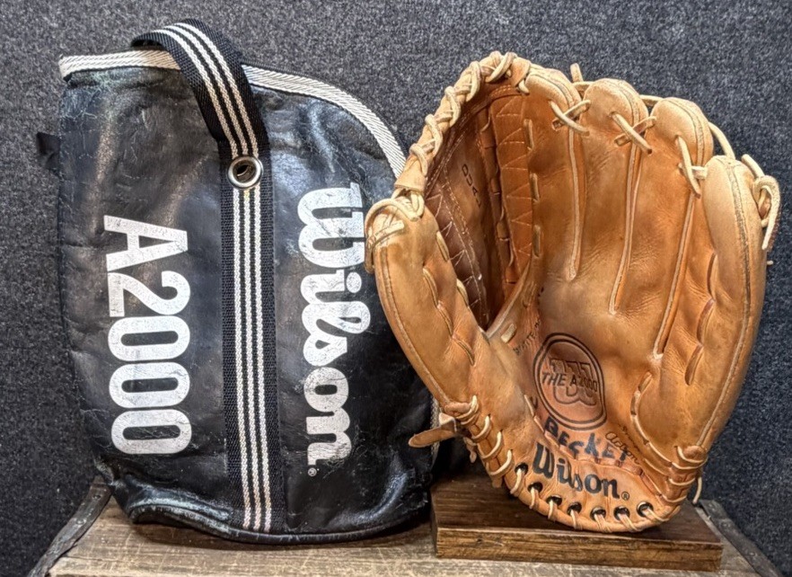 Vtg 1970s 80s Wilson The A2000-XL Japan Baseball Glove Mitt With Carrying Bag