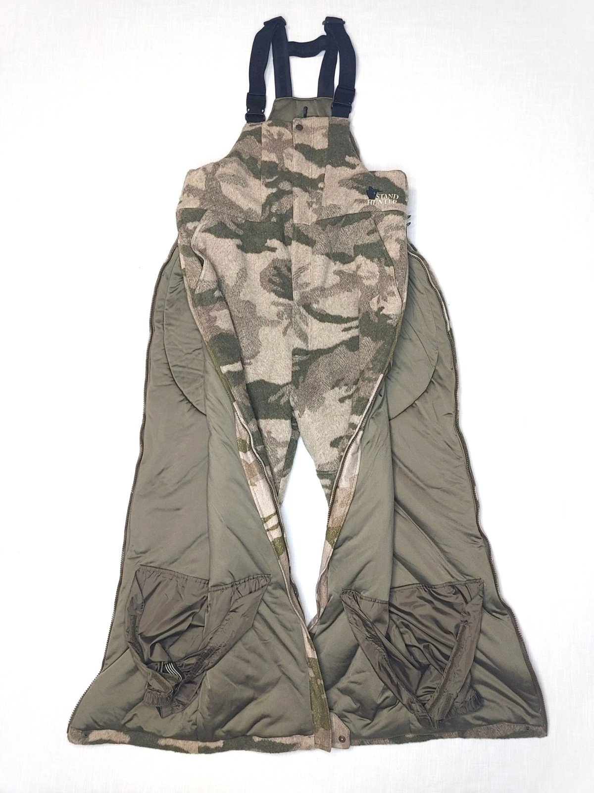 CABELA'S XL STAND HUNTER THINSULATE WINDSHEAR WOOLTIMATE BIBS, OUTFITTER CAMO CABELA'S XL STAND HUNTER THINSULATE WINDSHEAR WOOLTIMATE BIBS, OUTFITTER CAMO