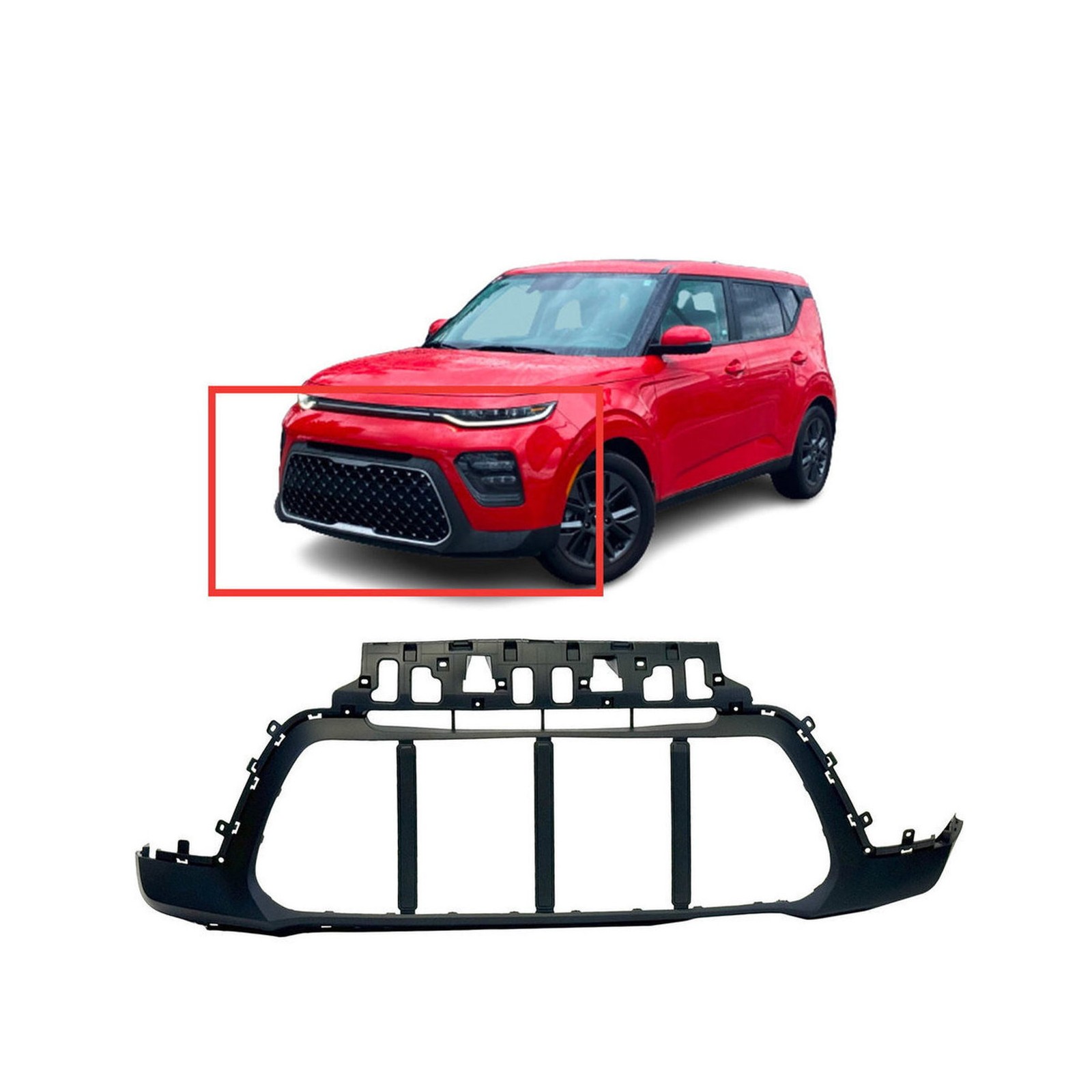 Bumper Cover for 2020-2022 Kia Soul EX LX S X-Line 86512K0000 Front Lower Primed