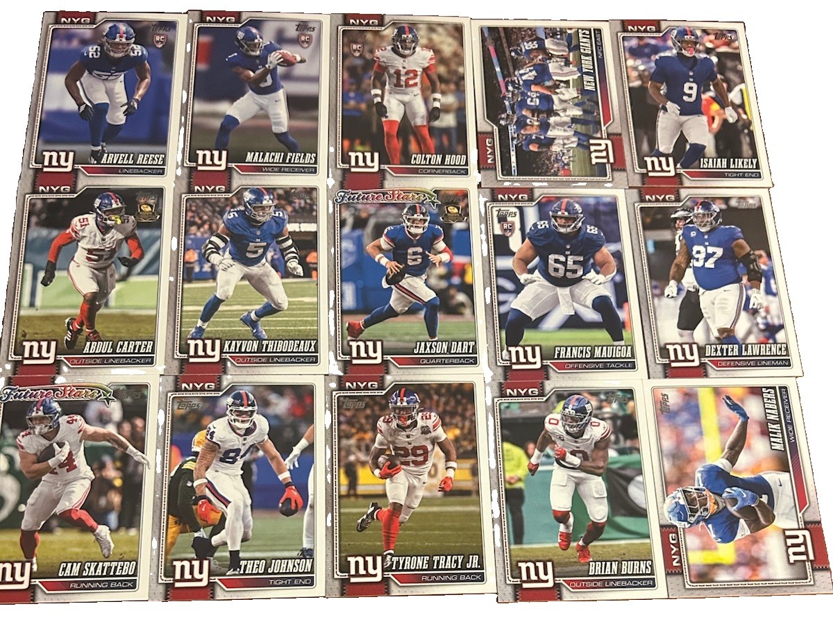 2026 Topps Flagship Football - New York Giants - Team Set - 15 Cards - Dart