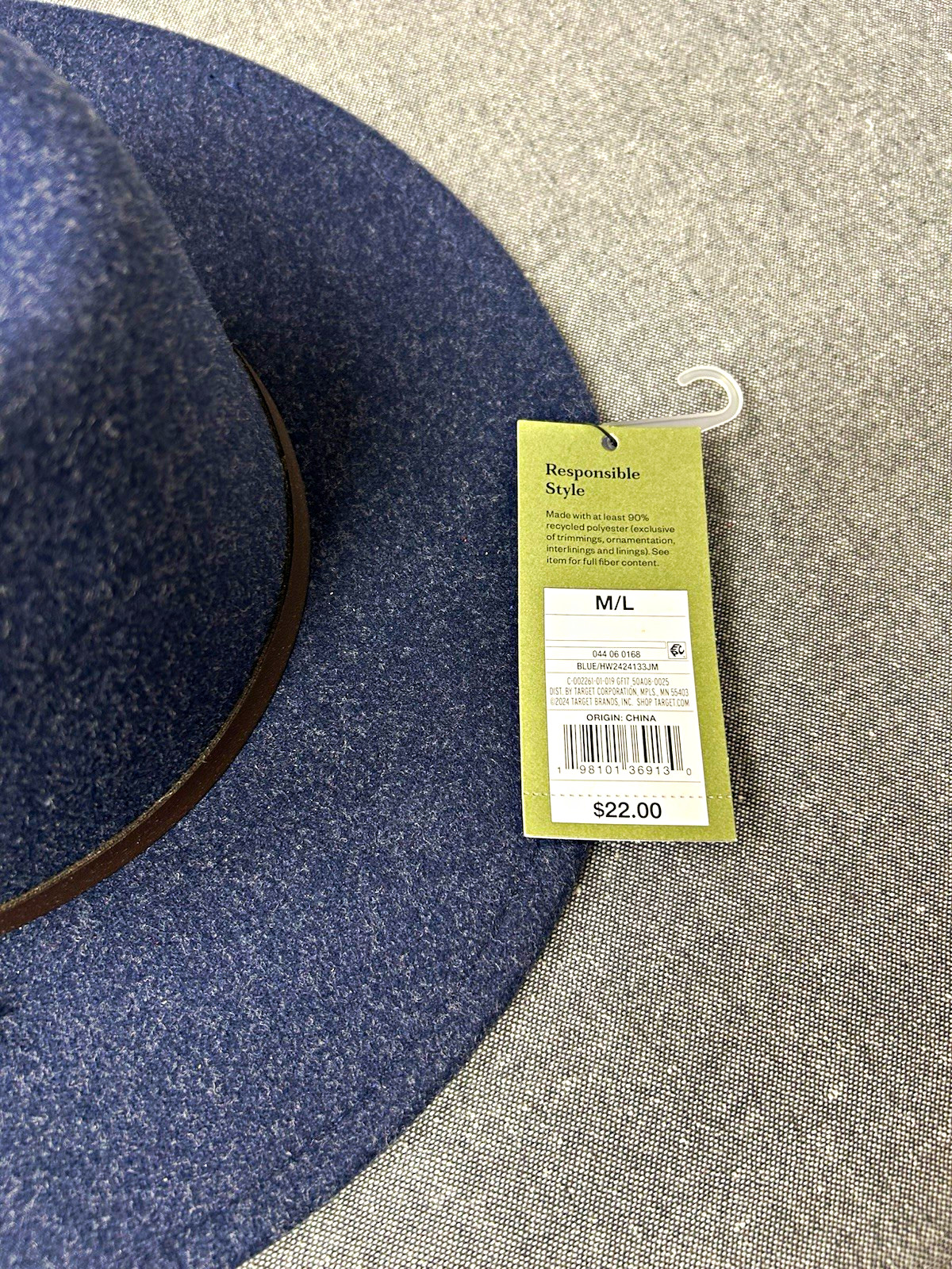 Goodfellow & Co Blue Wide Brim Fedora Hat Men’s Solid Casual Fall Winter M/L Goodfellow & Co Blue Wide Brim Fedora Hat Men’s Solid Casual Fall Winter M/L
