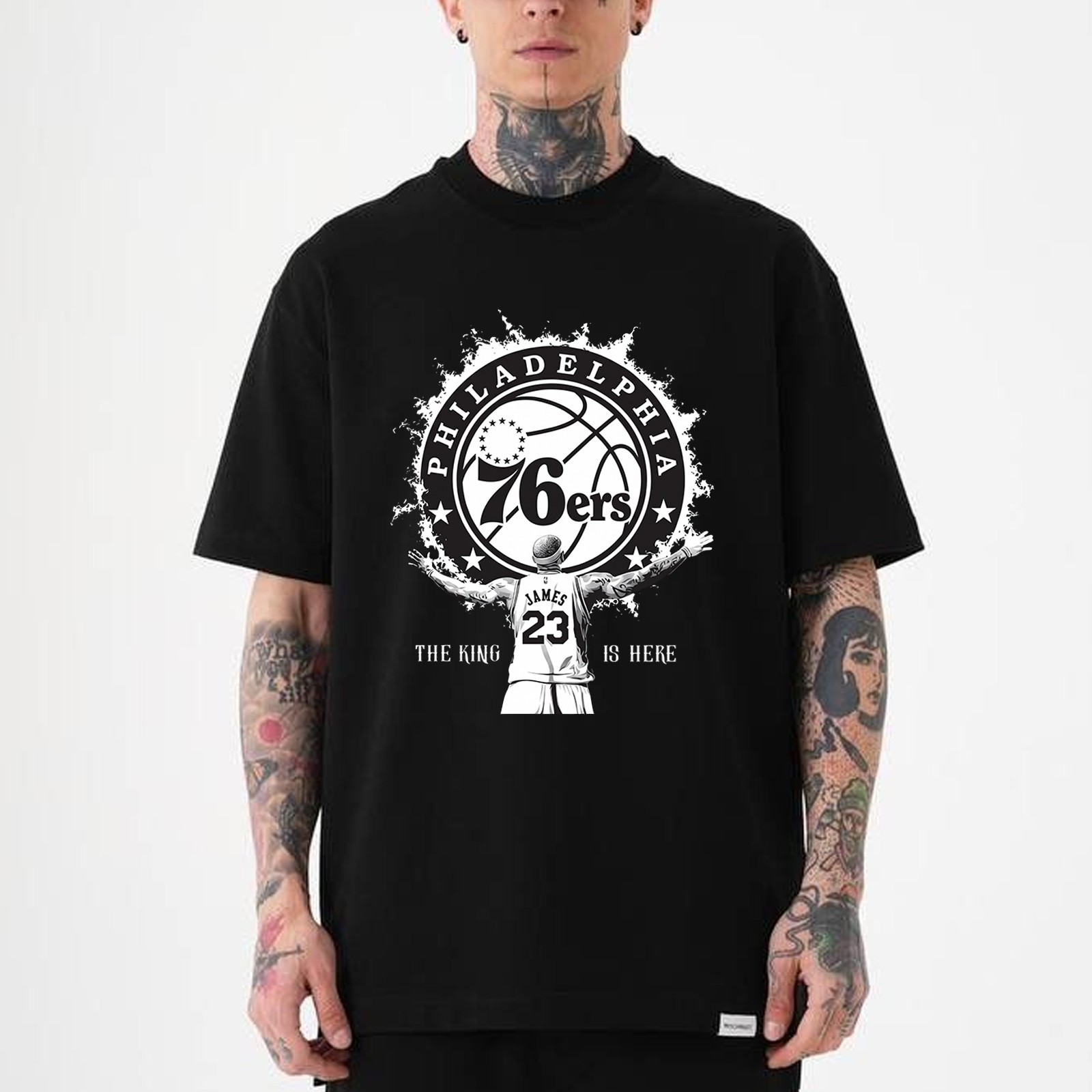 Philly Kingjames, Philadelphia 76ers Lebron James #23 King Shirt - S to 5XL