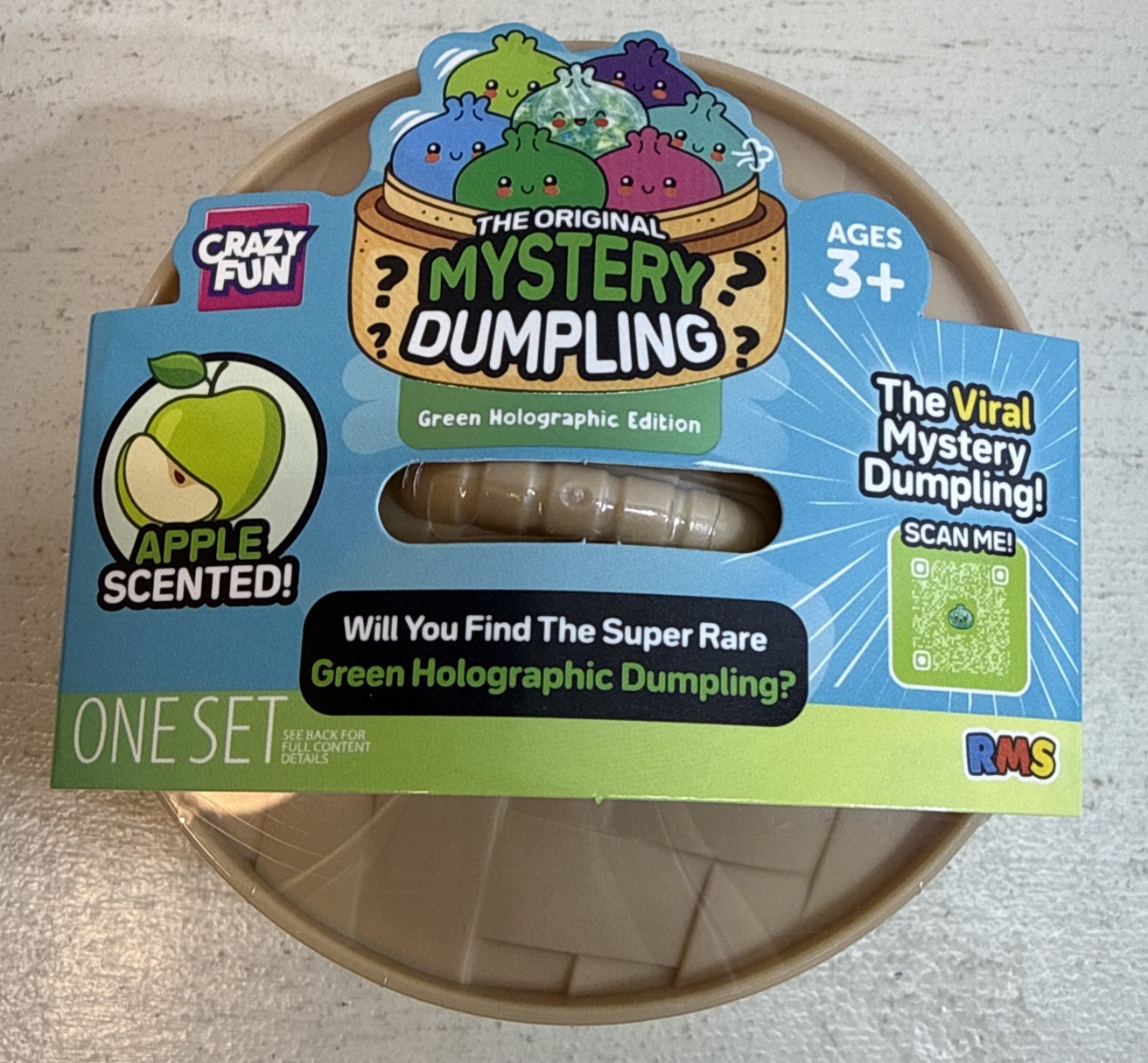 RMS Original Mystery Dumpling GREEN HOLOGRAPHIC Edition Squishy Sealed APPLE