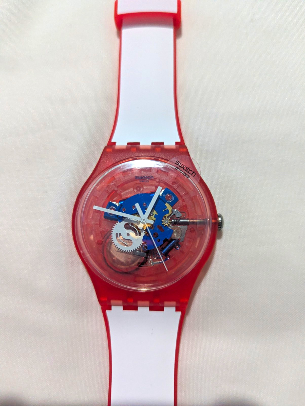 NEW. Swatch Multicolored Unisex Skeleton Quartz with Box and Papers