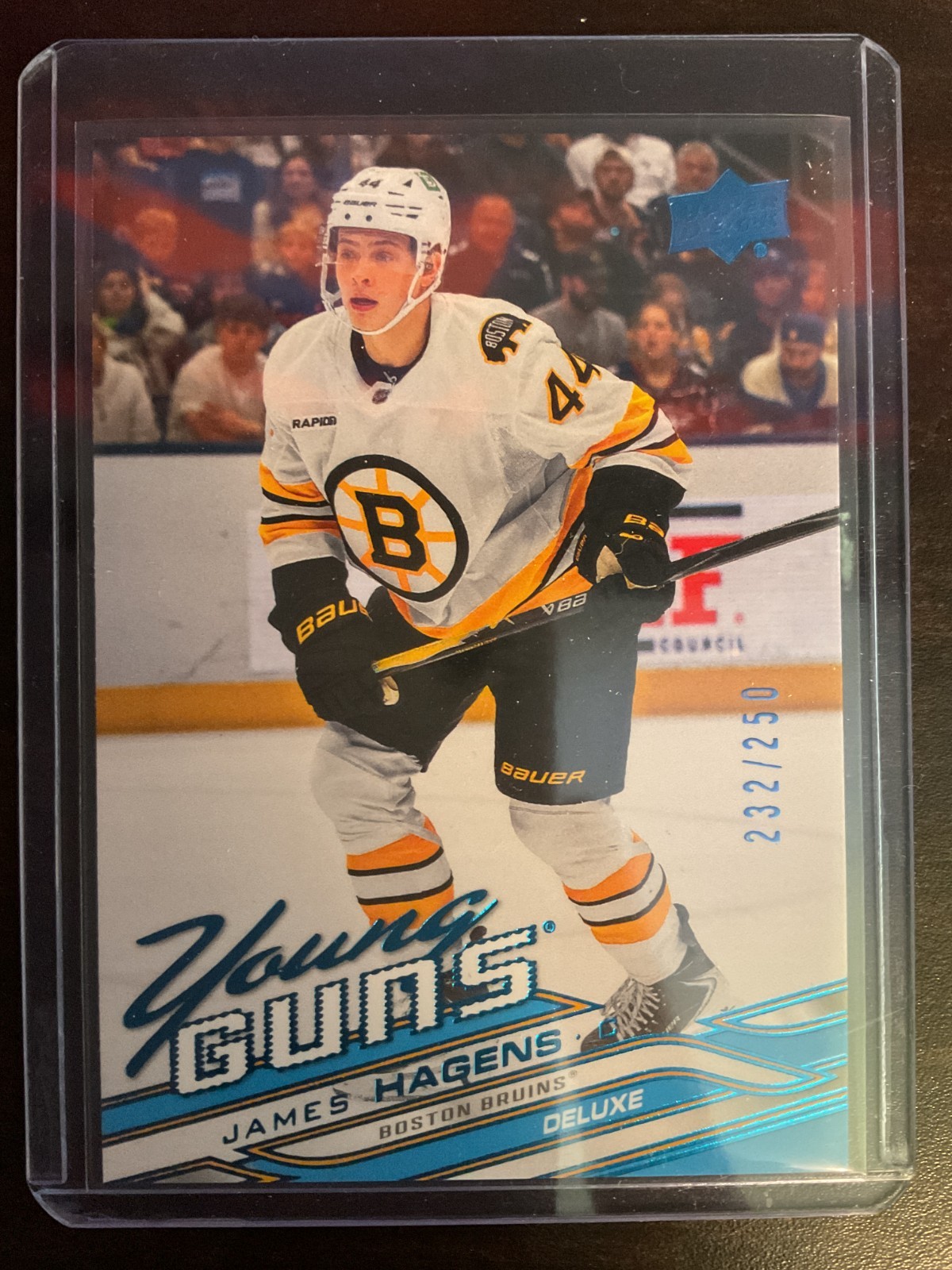 James Hagens 2026-27 Upper Deck Young Guns Deluxe RC Card #232/250