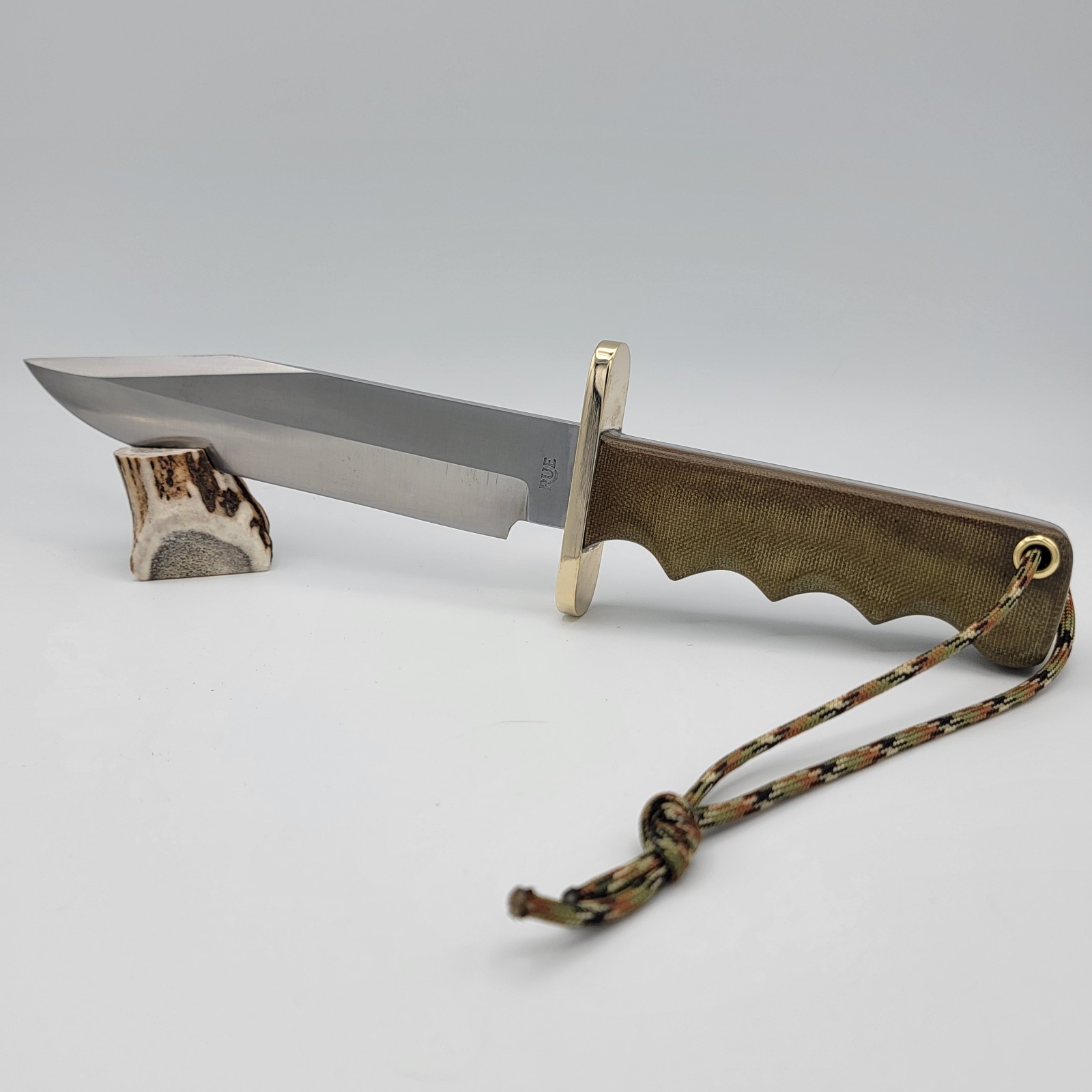 Rue Knives USA Custom Randall Model 14 Attack Replica OD Green Micarta Rue Knives USA Custom Randall Model 14 Attack Replica OD Green Micarta