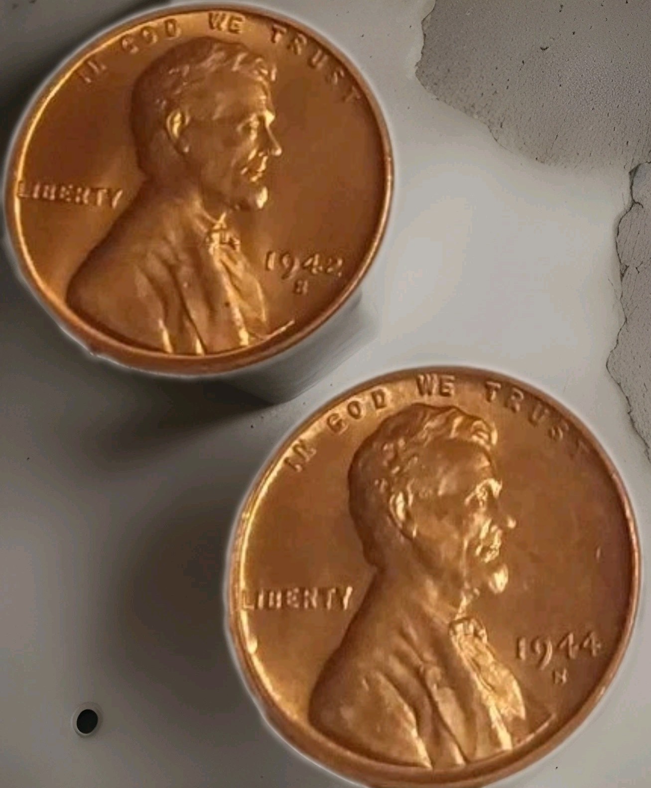 WW Two 1942 S & 1944 S Lincoln Copper Wheat 1C Penny Gem BU 2 Pc Set Free Post