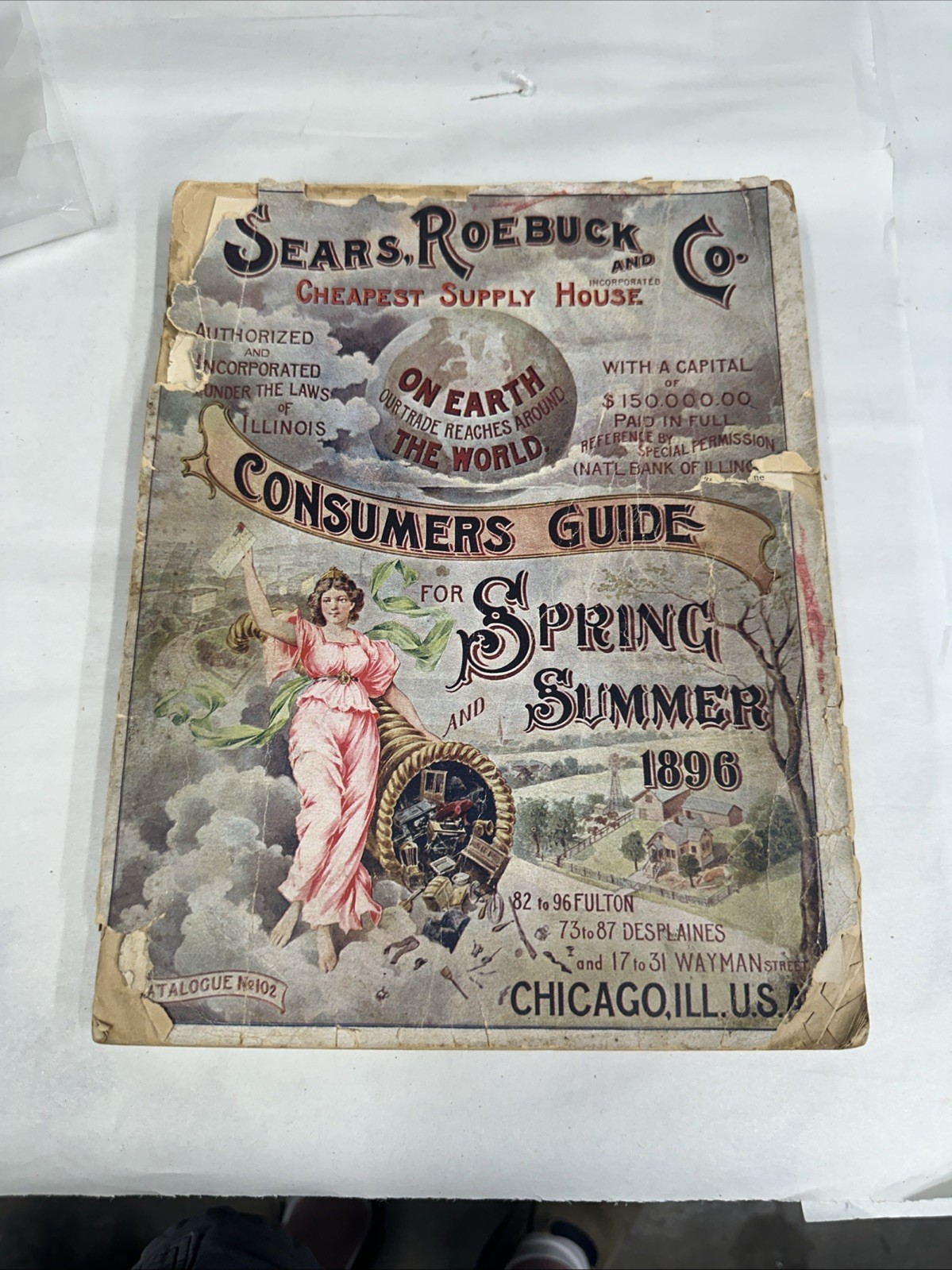 Antique Sears Roebuck And Company Catalog #102 1896 Original Chicago Antique Sears Roebuck And Company Catalog #102 1896 Original Chicago