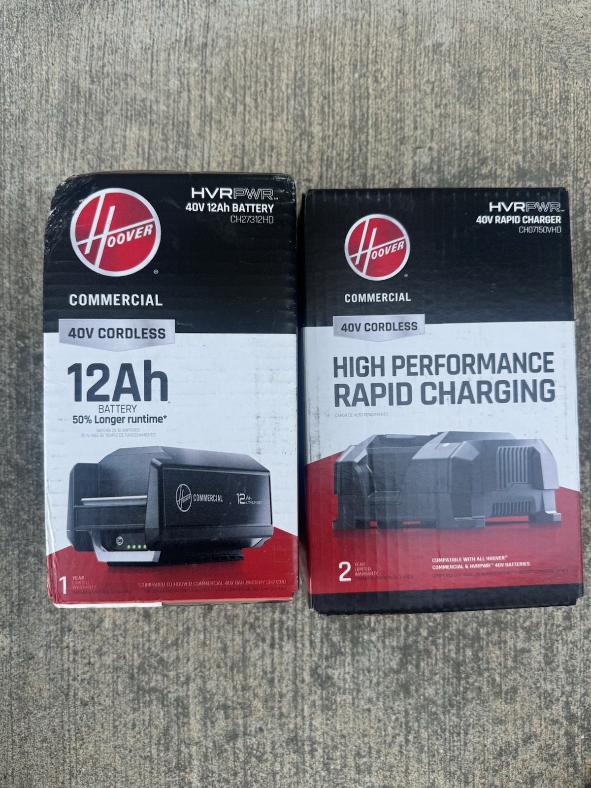 Hoover Commercial HVR PWR 40V 12Ah Lithium-Ion Battery Model CH28312HD + CHARGER Hoover Commercial HVR PWR 40V 12Ah Lithium-Ion Battery Model CH28312HD + CHARGER