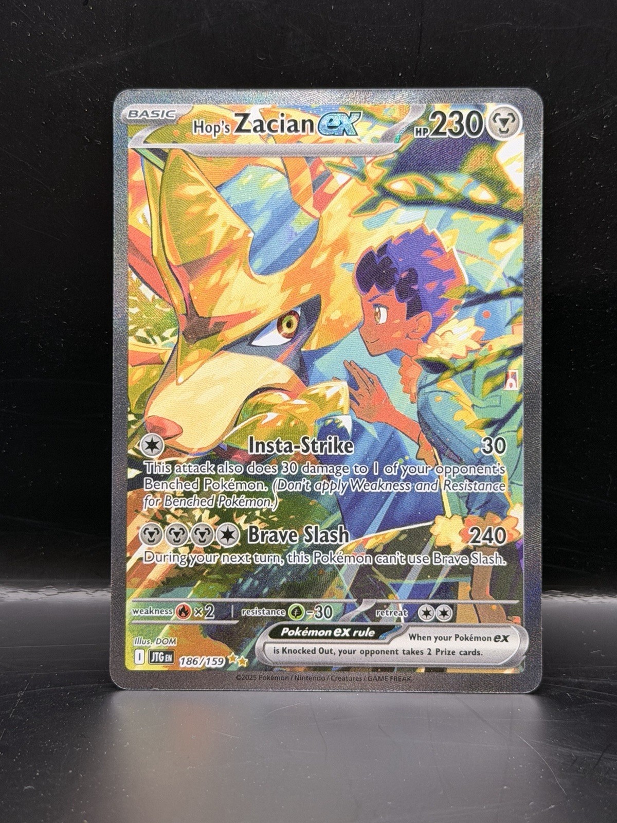Pokémon TCG Hop\'s Zacian EX 186/159 SIR SV09: Journey Together NM