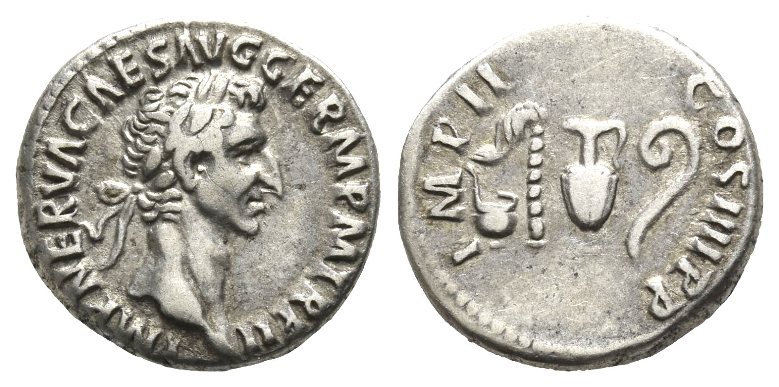 Nerva AR Denarius. AD 98. Rome mint.