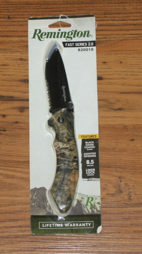 Remington F.A.S.T. Series 2.0 Mossy Oak Break-Up Camo Folding Knife - New Remington F.A.S.T. Series 2.0 Mossy Oak Break-Up Camo Folding Knife - New