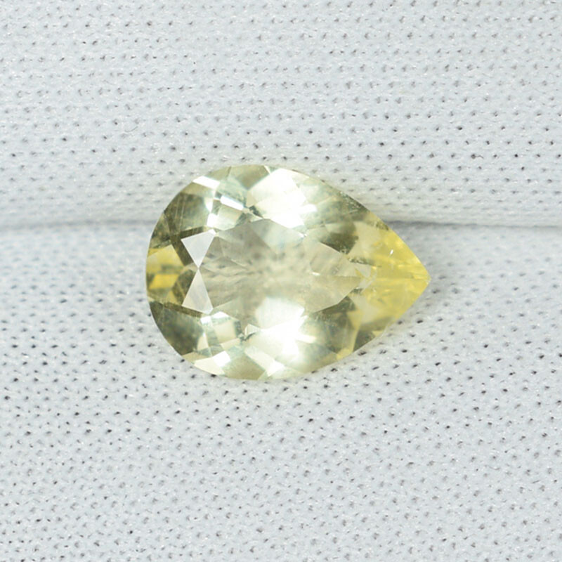 1.24 cts Amazing Fire Light Yellow Natural Beryl Pear From Brazil ....