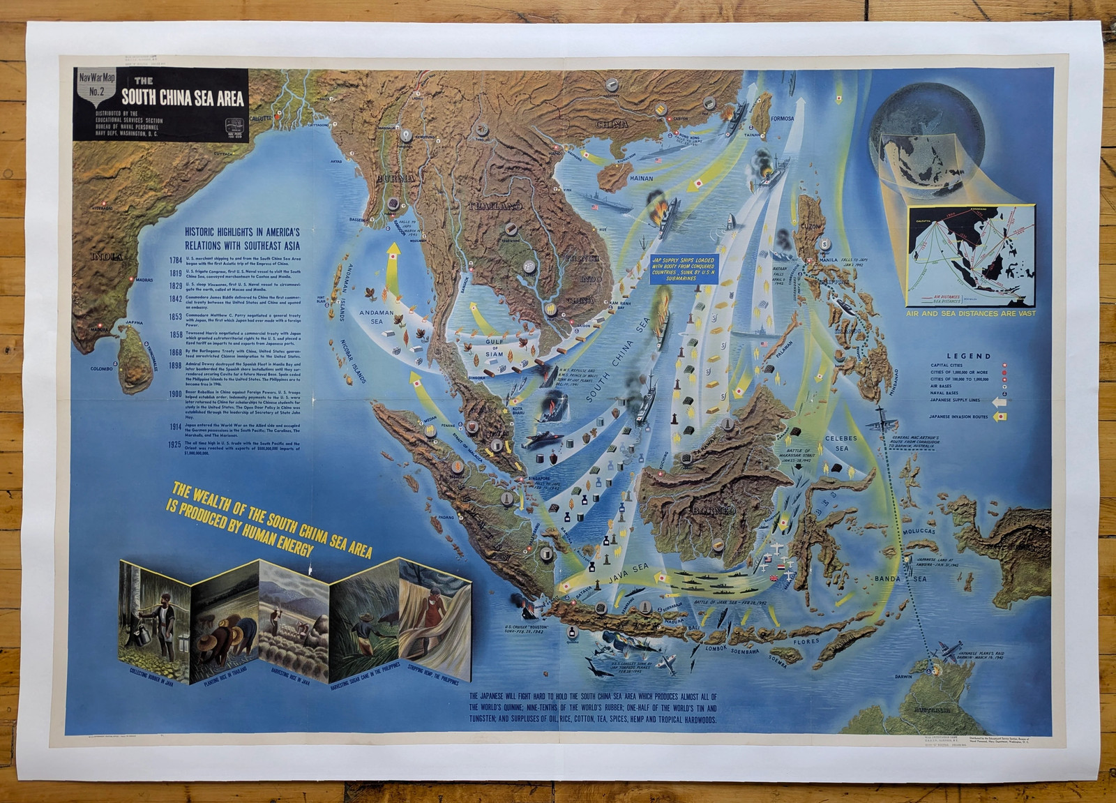 1944 NavWar Map No. 2 – The South China Sea Area