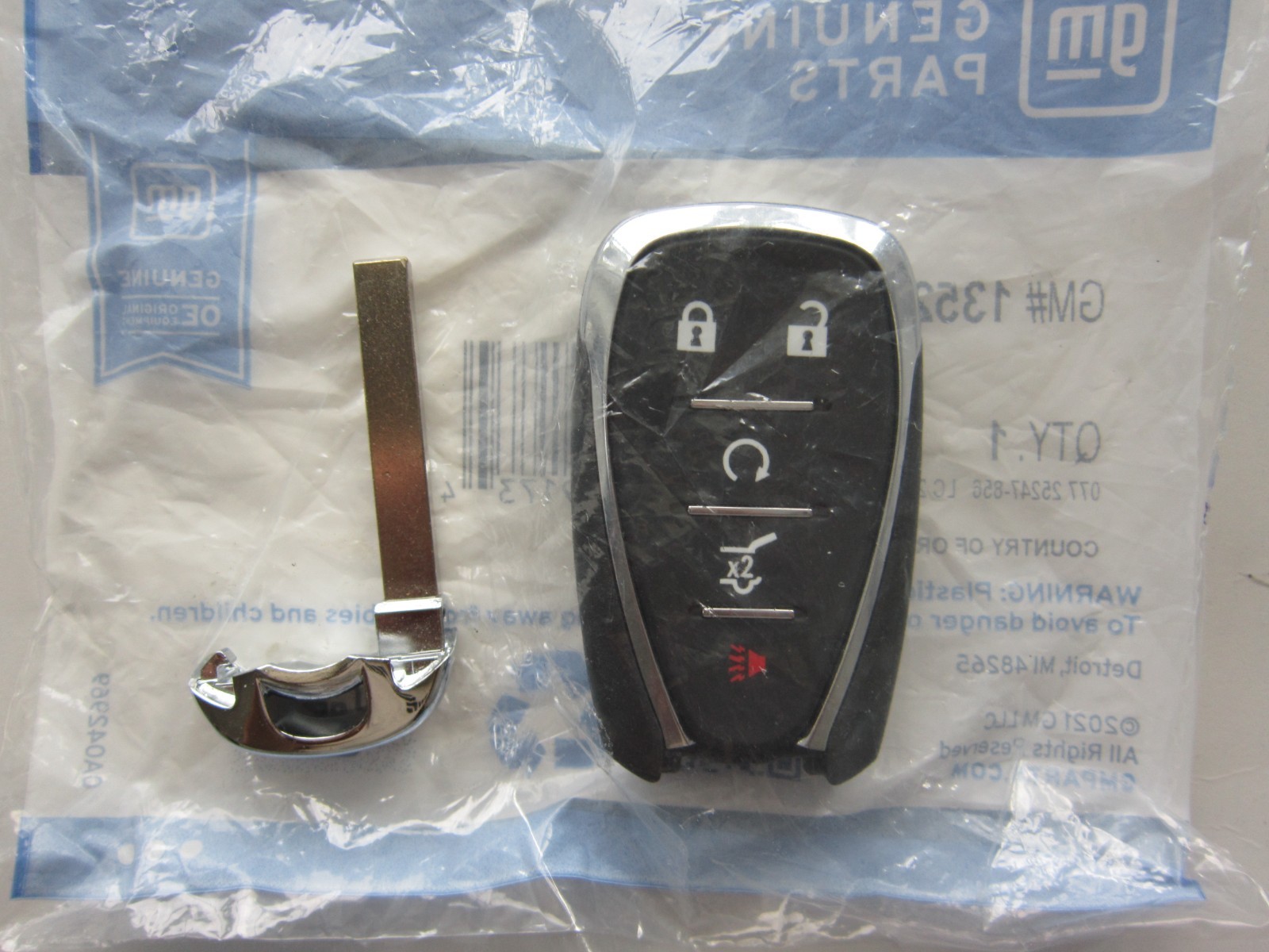 NEW OEM 2018-2021 CHEVY EQUINOX KEYLESS REMOTE SMART KEY FOB 13529650
