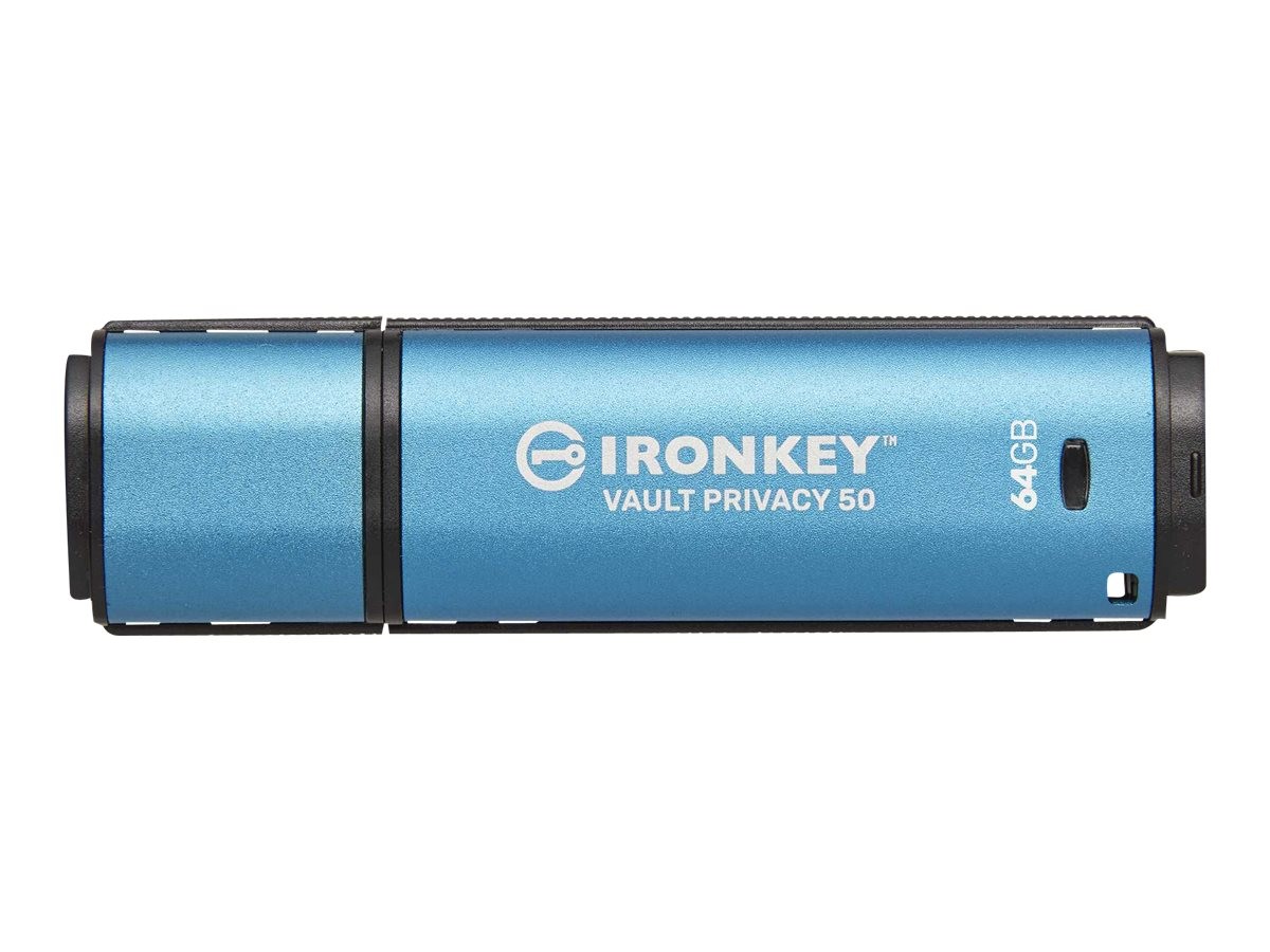 Kingston IronKey Vault Privacy 50 USB Flash Drive 64GB 3.0 IKVP50/64GB
