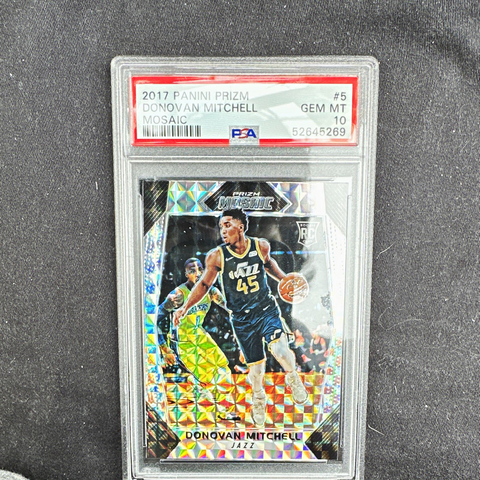 Panini 2017-18 Prizm Mosaic Donovan Mitchell Rookie #5 Utah Jazz