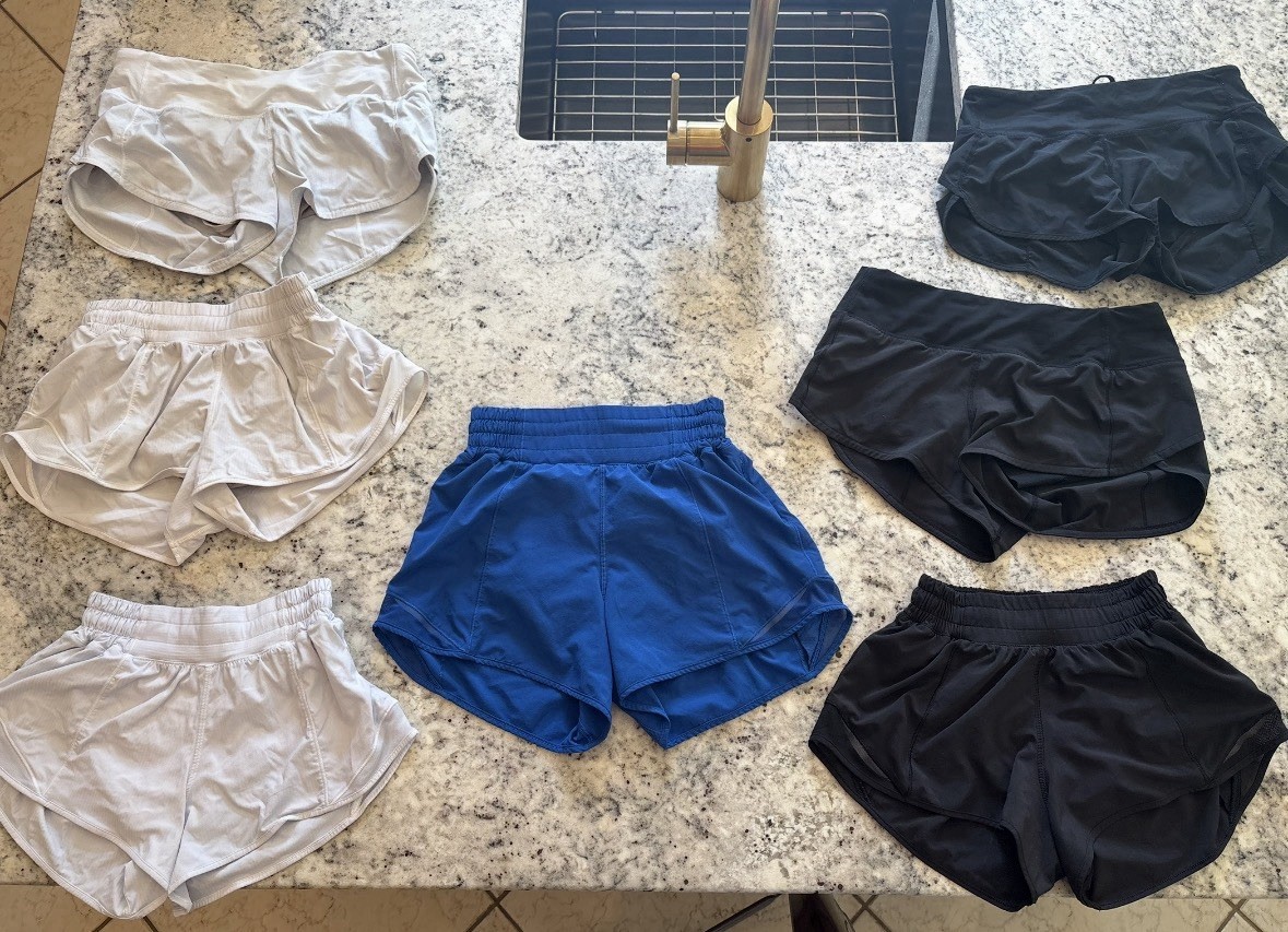 Lululemon Hotty Hot and Speed Up Shorts Lot Sz 2/4 - 7 pieces