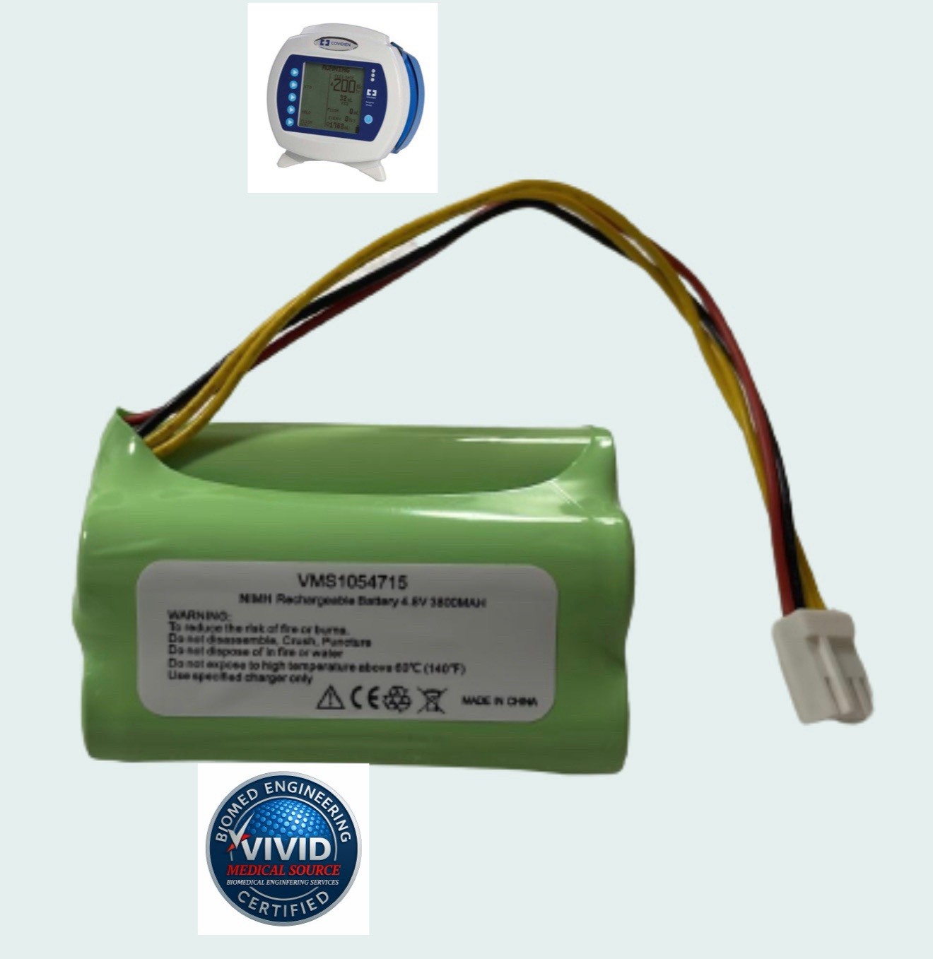 BATTERY FOR KANGAROO EPUMP F010484 KENDALL COVIDIEN  1054715 New 1 Yr Warranty