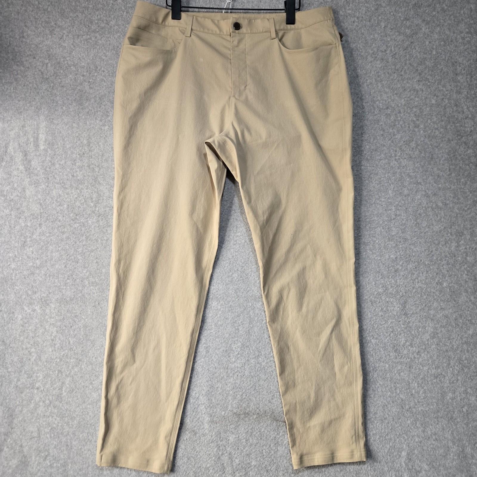 Lululemon Men\'s ABC Pant Slim Fit Warpstreme Khaki 36x30 Stretch Bonded Seam Lululemon Men\'s ABC Pant Slim Fit Warpstreme Khaki 36x30 Stretch Bonded Seam