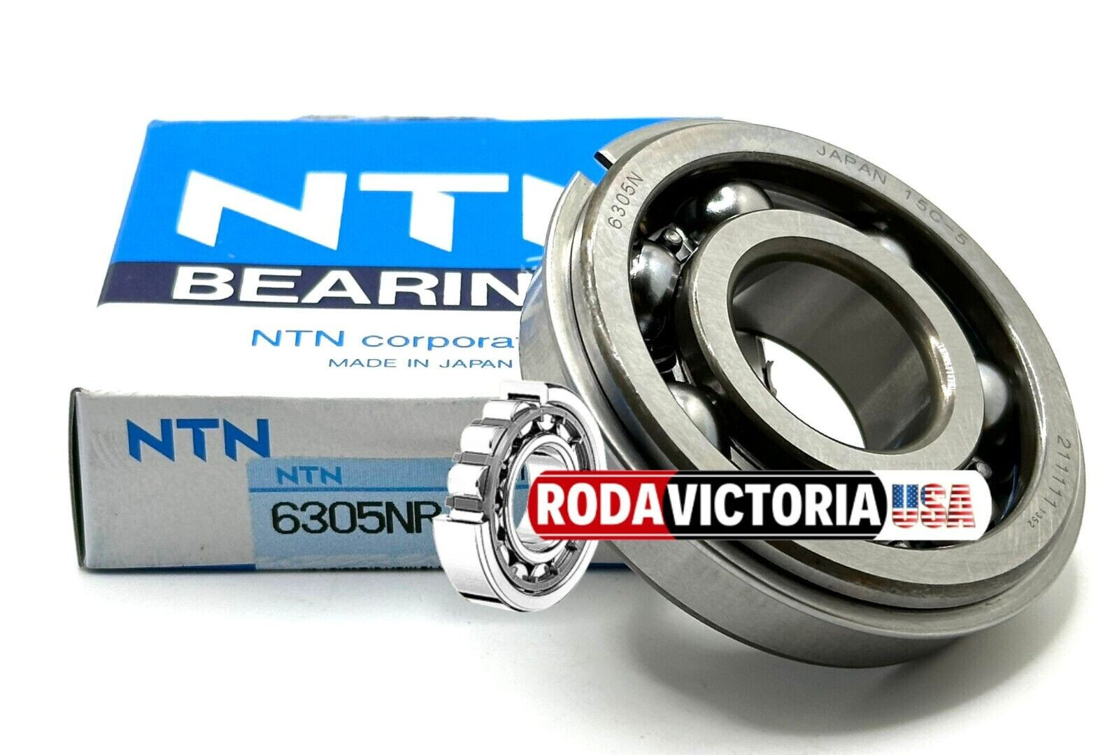 NTN JAPAN 6305 NR DEEP GROOVE BALL BEARING, OPEN, NO SEALS +SNAP RING 25x62x17mm