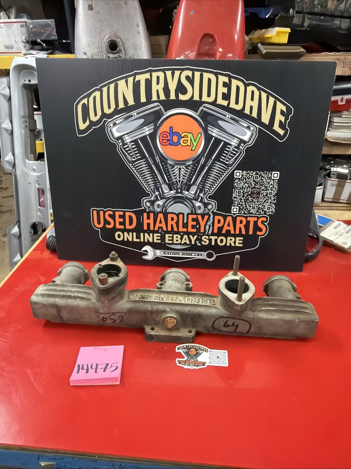 Offenhauser 6 Cylinder Dual Carb Straight Six Intake Manifold Chevy 235 216