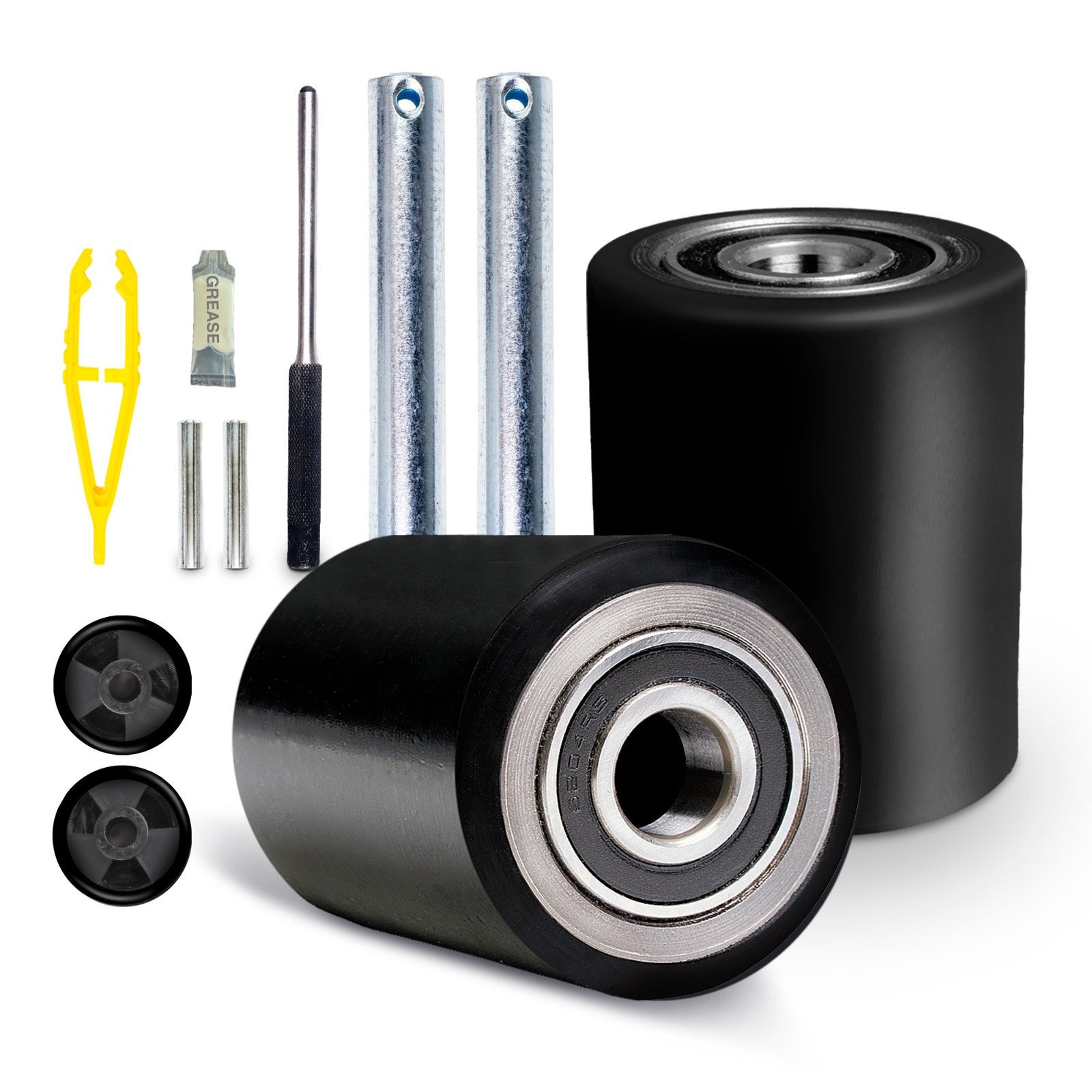 Pallet Jack/Truck Load Wheels Full Set with Axles & Rollers 3\
