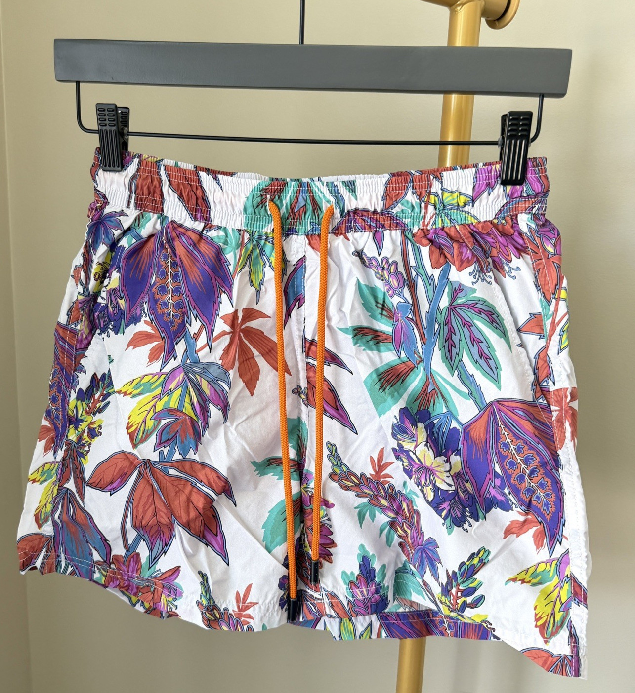 Authentic Etro Milano Men\'s Swim Trunks with Travel Bag Size Small (S)