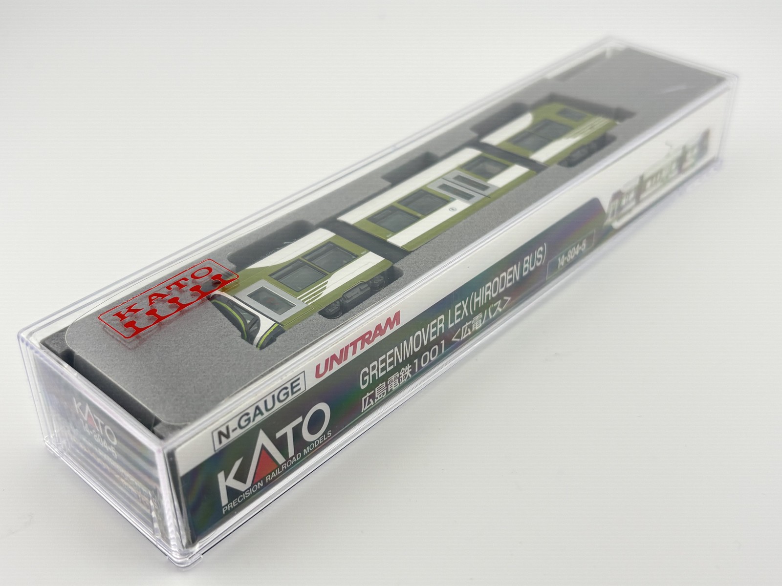Kato 14-804-5 Hiroshima Railway Type 1001 Greenmover Lex \'Hiroden Bus\' N Scale