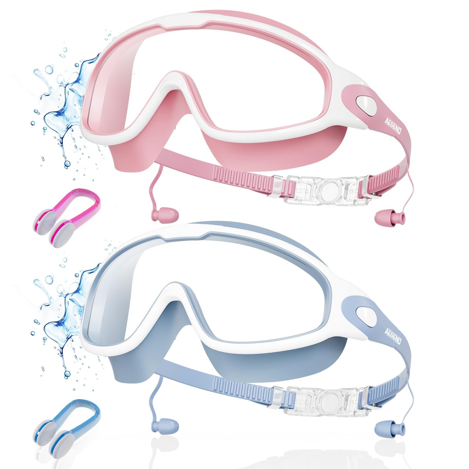 GMOX Gradient Swim Goggles, Antifog UV Wideview No Leak Unisex for Pool Beach