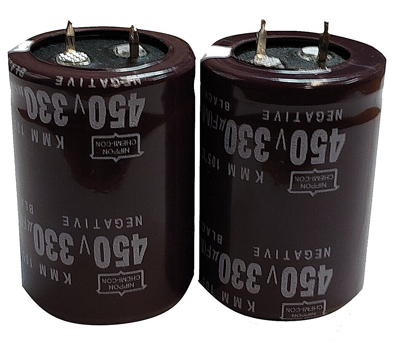 330uF 450V (2x) Electrolytic Capacitors 450V 330uF Volume 30x40 mm
