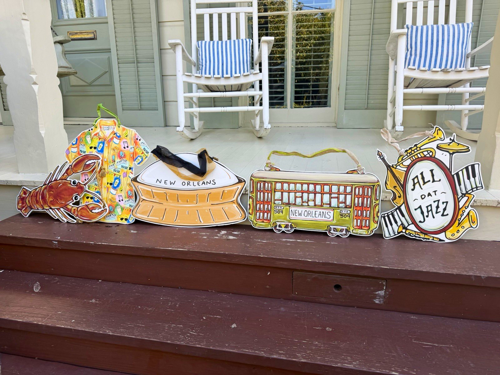 New Orleans Themed Door Hangers Lot of 5. New Orleans Themed Door Hangers Lot of 5.