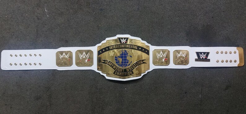 WWE Intercontinental Championship White Replica Title Belt Wrestling Adult