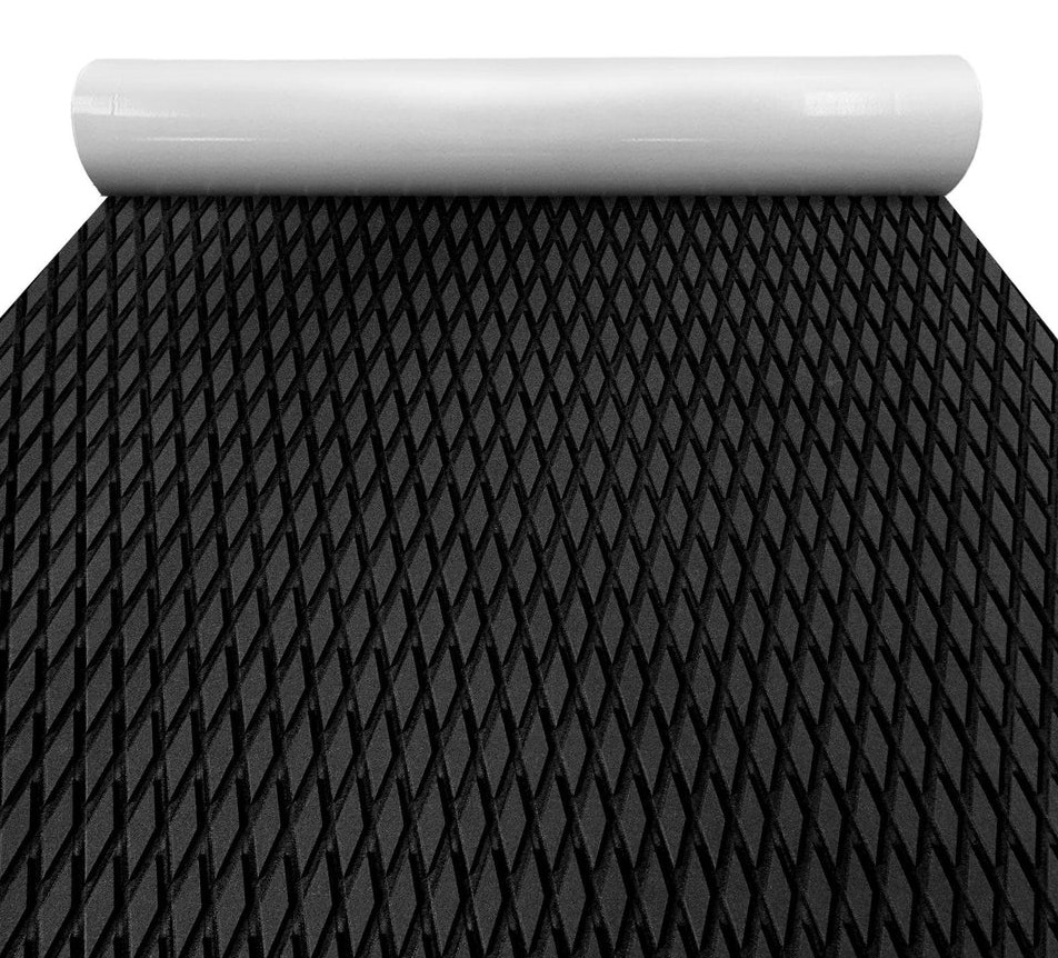 Hydro-turf Sheet 43X90 BLACK MOLDED DIAMOND W/ 3M Self Adhesive 43x90 Oversize