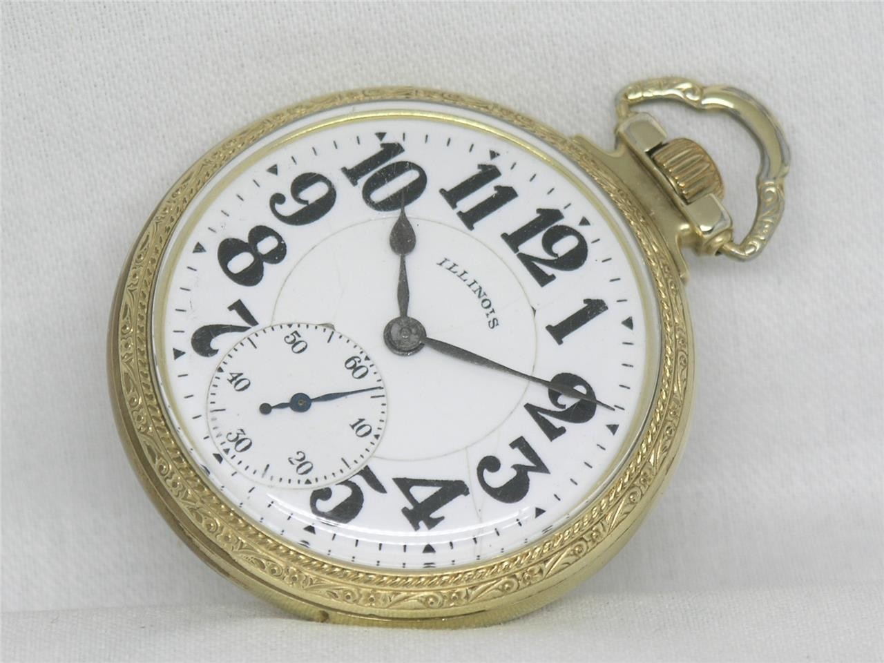 VINTAGE 16S ILLINOIS 21 JEWEL BUNN SPECIAL10K GOLD FILL POCKET WATCH, RUNNING