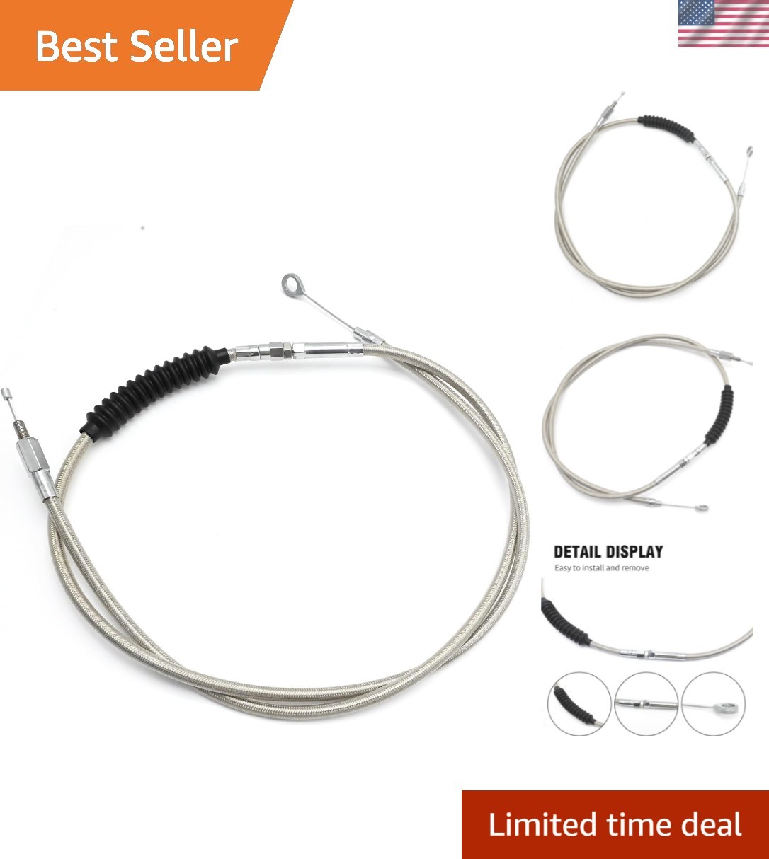 71 Inch/180CM Wire, Replacement for Harley Iron XL 883 XL 1200 Dyna Softail F...