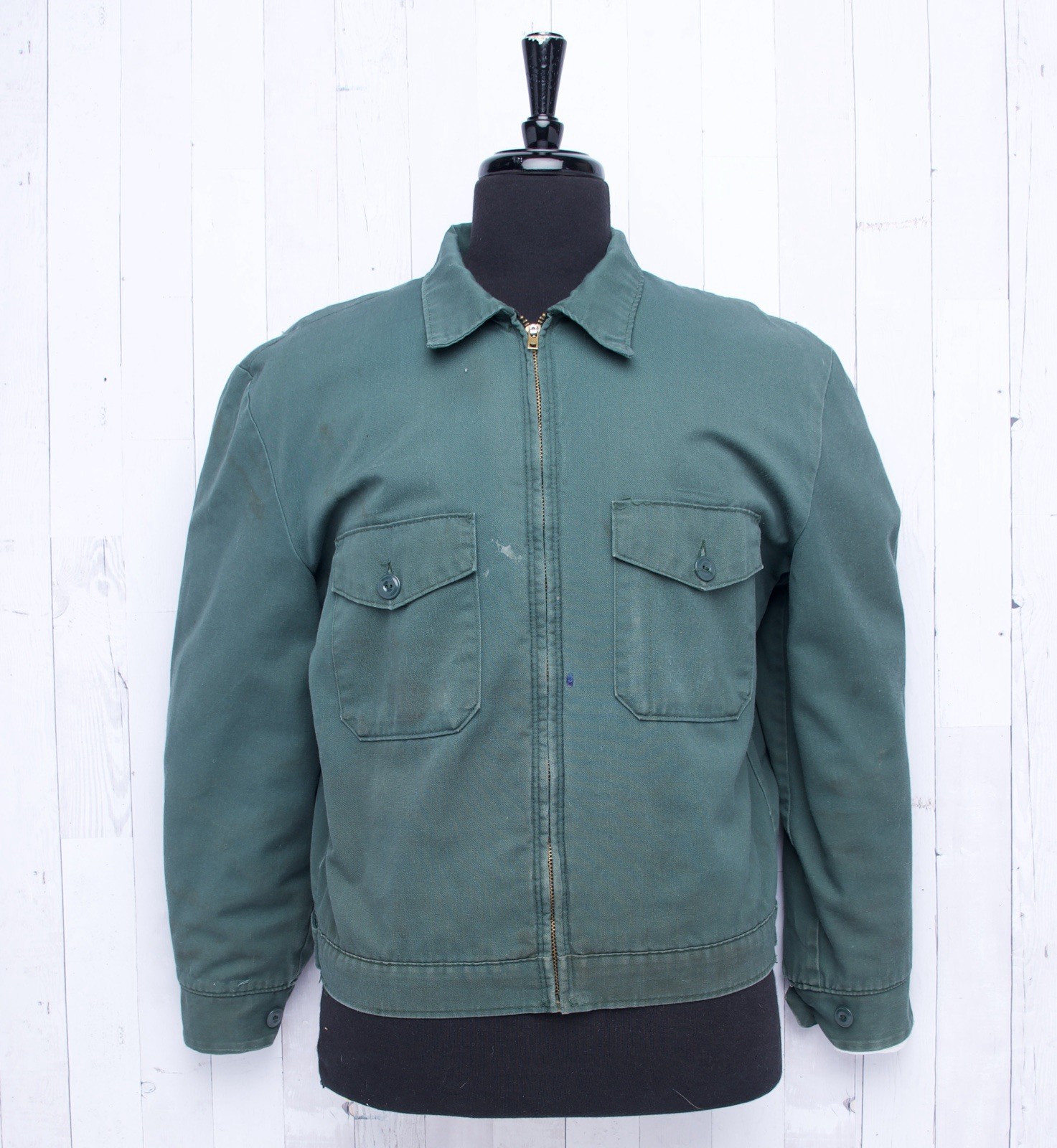 Vintage Sage Green Double Breasted Red Kap Mechanic Workwear Jacket Large Vintage Sage Green Double Breasted Red Kap Mechanic Workwear Jacket Large