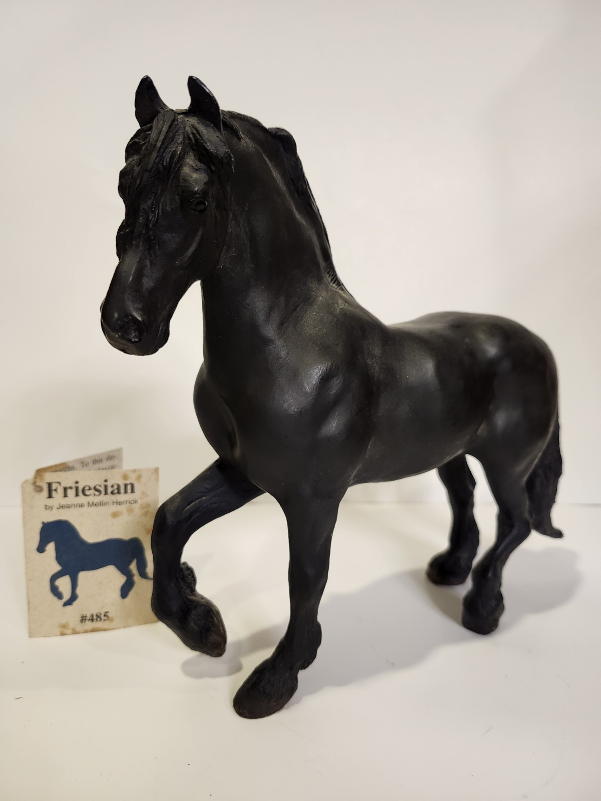 Breyer Reeves Friesian Stallion, Model #485, 1992-1995 Matte Black USA VTG Breyer Reeves Friesian Stallion, Model #485, 1992-1995 Matte Black USA VTG