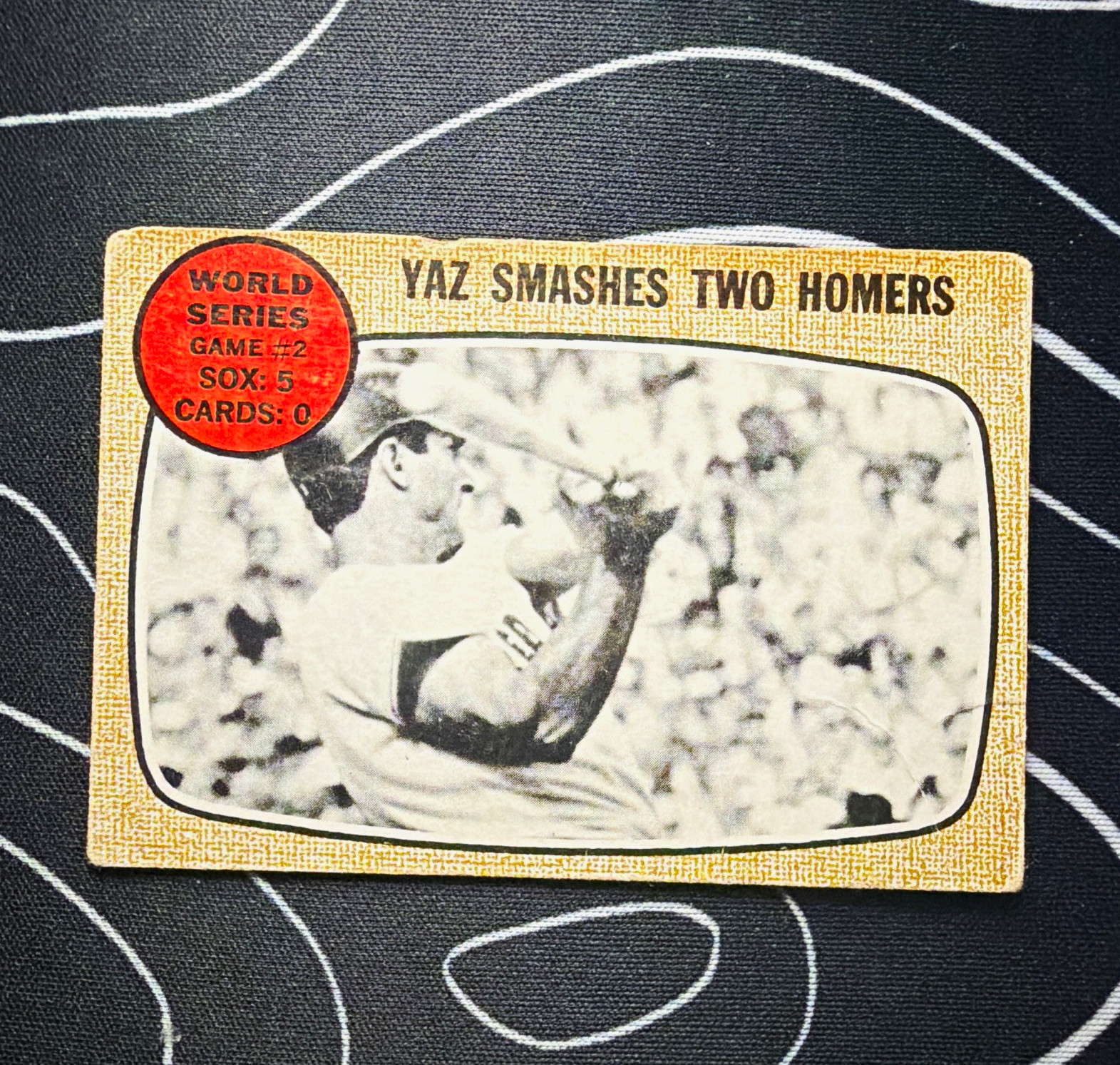Topps 1968 World Series Carl Yastrzemski #152 Boston Red Sox Yaz Smashes 2