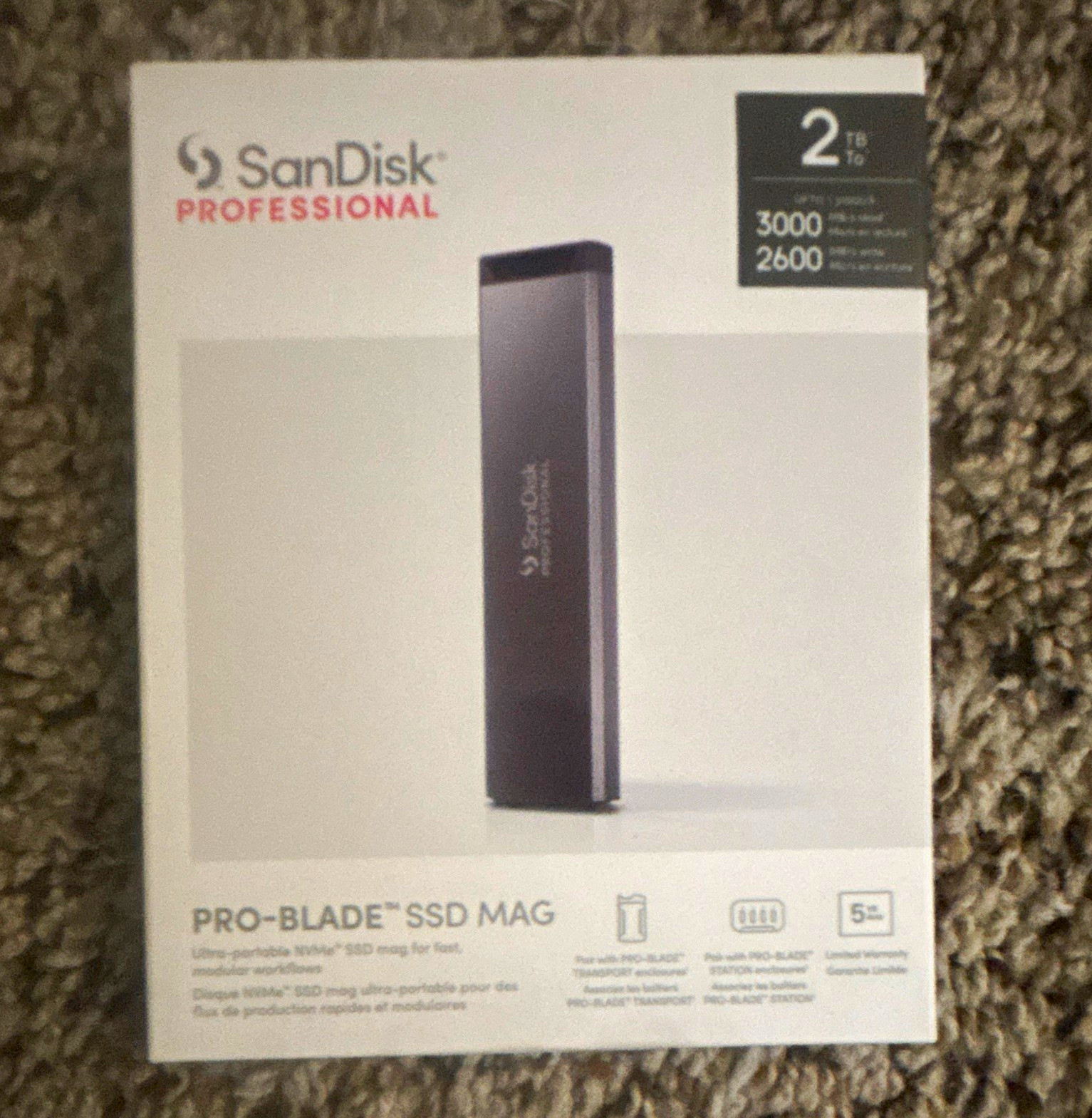 SanDisk Professional PRO-BLADE SSD MAG 2TB External SSD Black 3000MB/s SanDisk Professional PRO-BLADE SSD MAG 2TB External SSD Black 3000MB/s