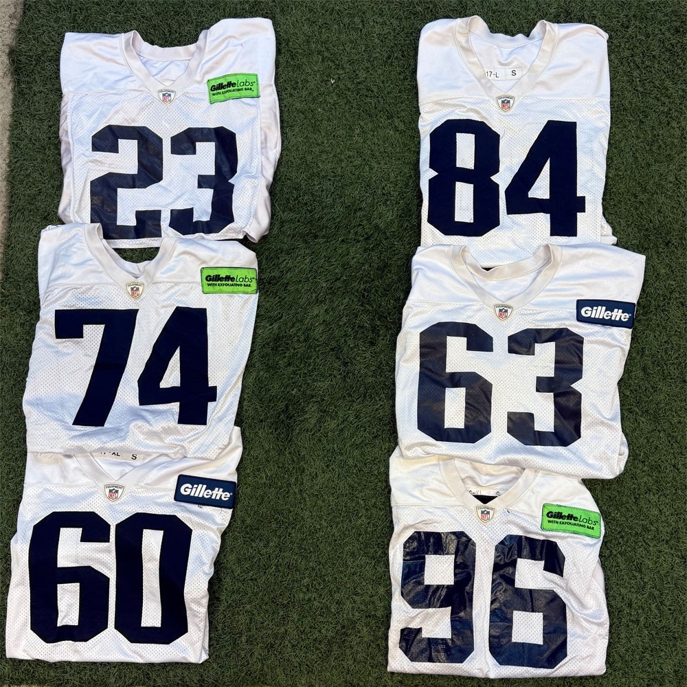 New England Patriots Team Issued White Nike Practice Jerseys