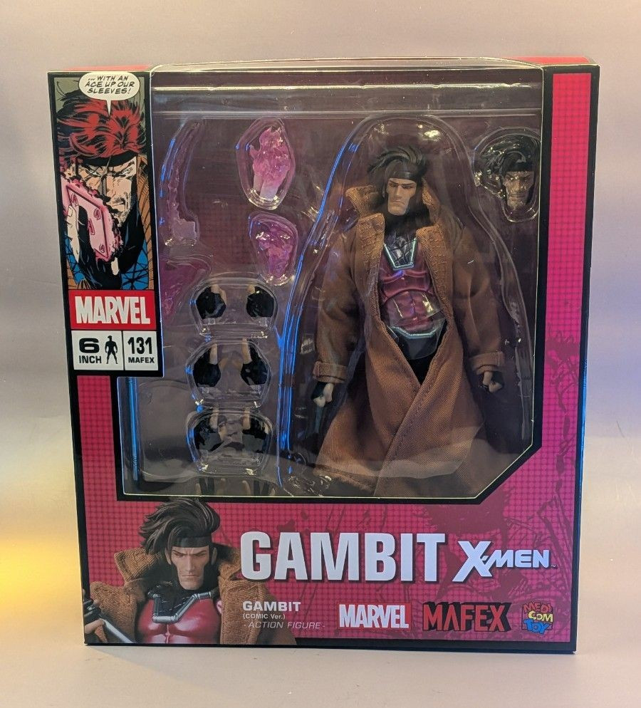 MEDICOM TOY MAFEX No.131 X-MEN Gambit COMIC Ver. Action Figure MARVEL